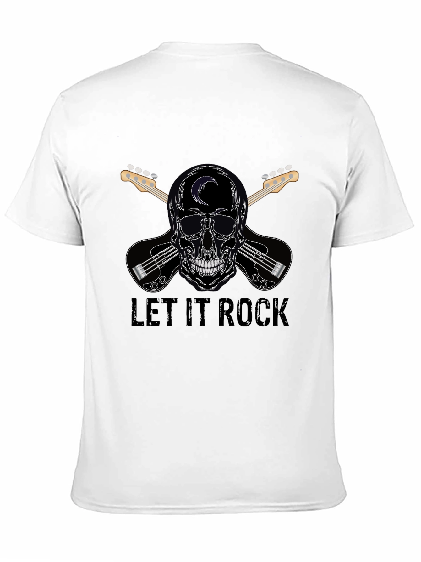 Let It Rock Skull & Guitar T-Shirt