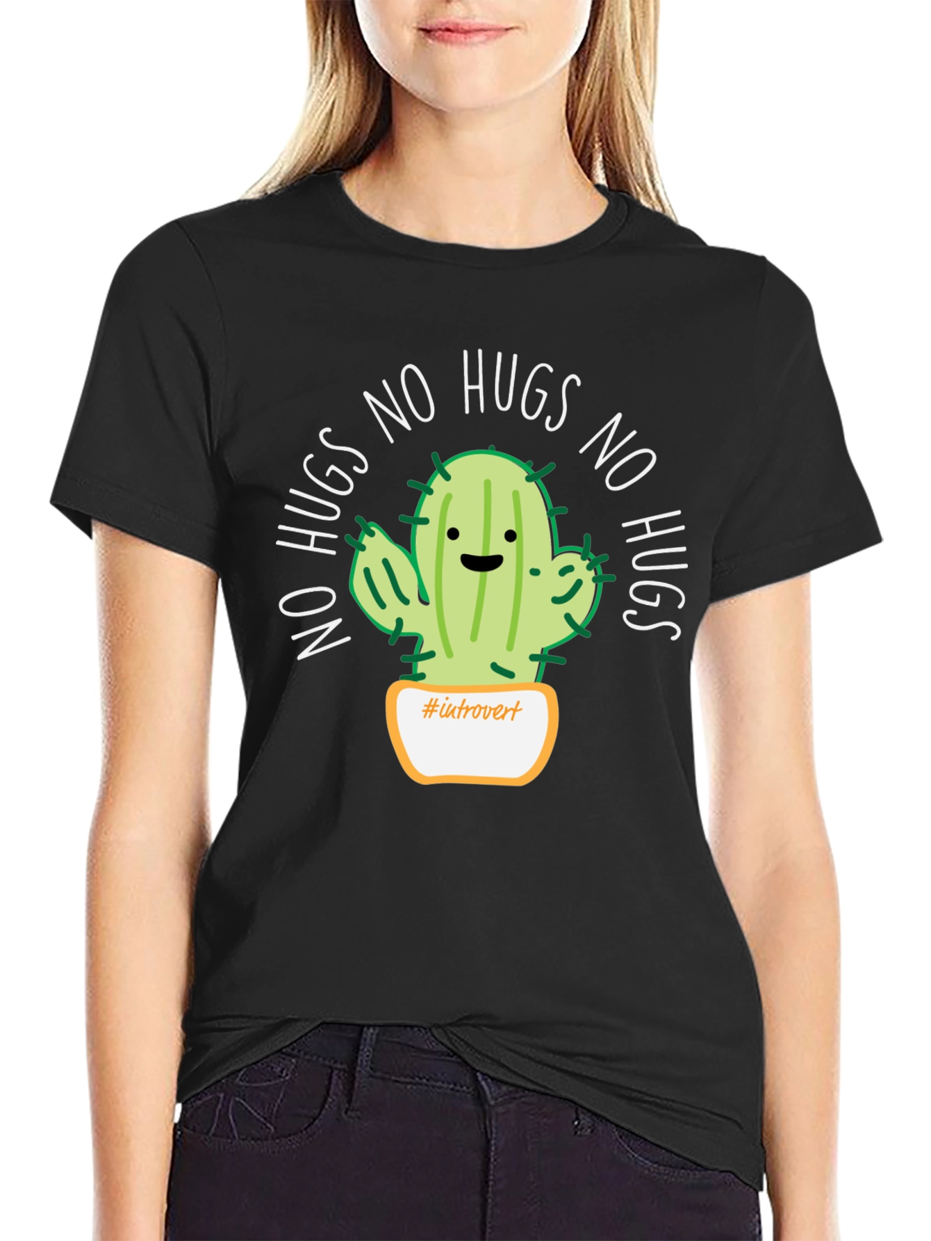 Introvert Cactus No Hugs T-Shirt
