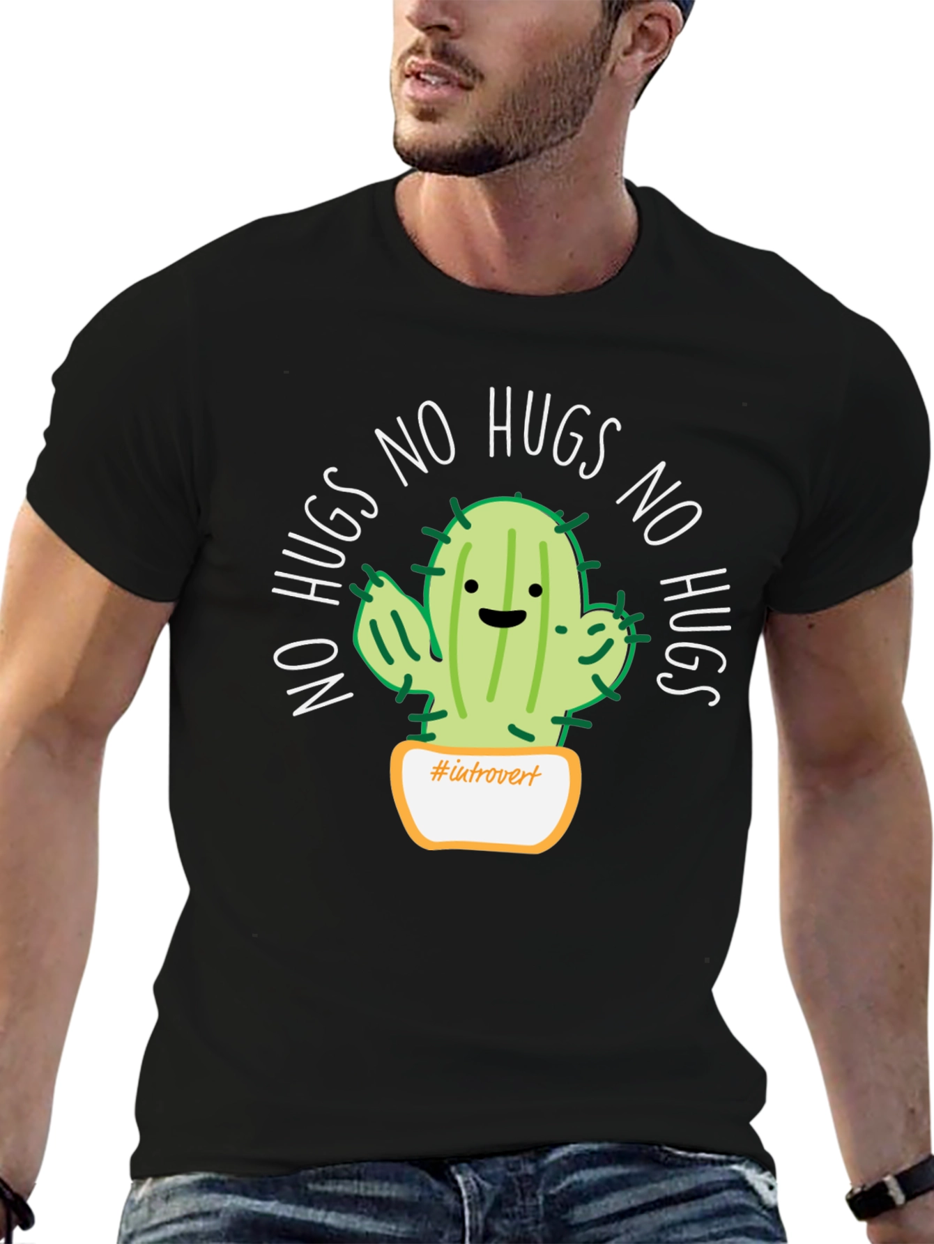Introvert Cactus No Hugs T-Shirt