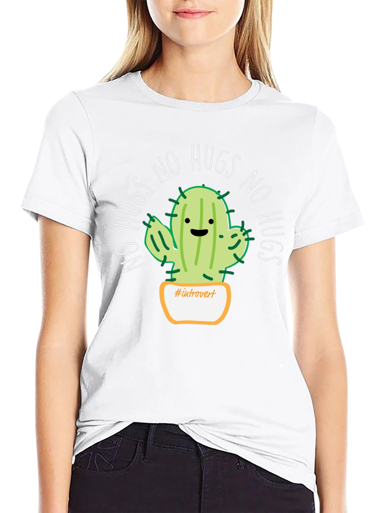 Introvert Cactus No Hugs T-Shirt