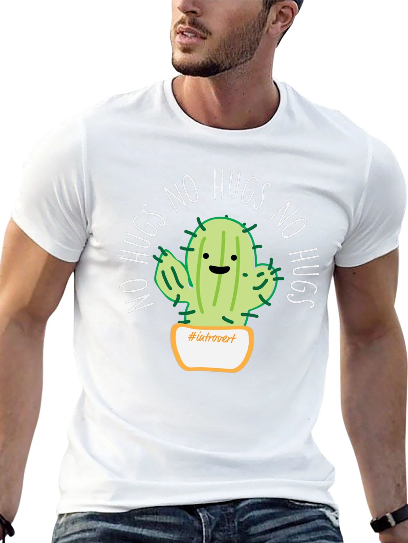 Introvert Cactus No Hugs T-Shirt