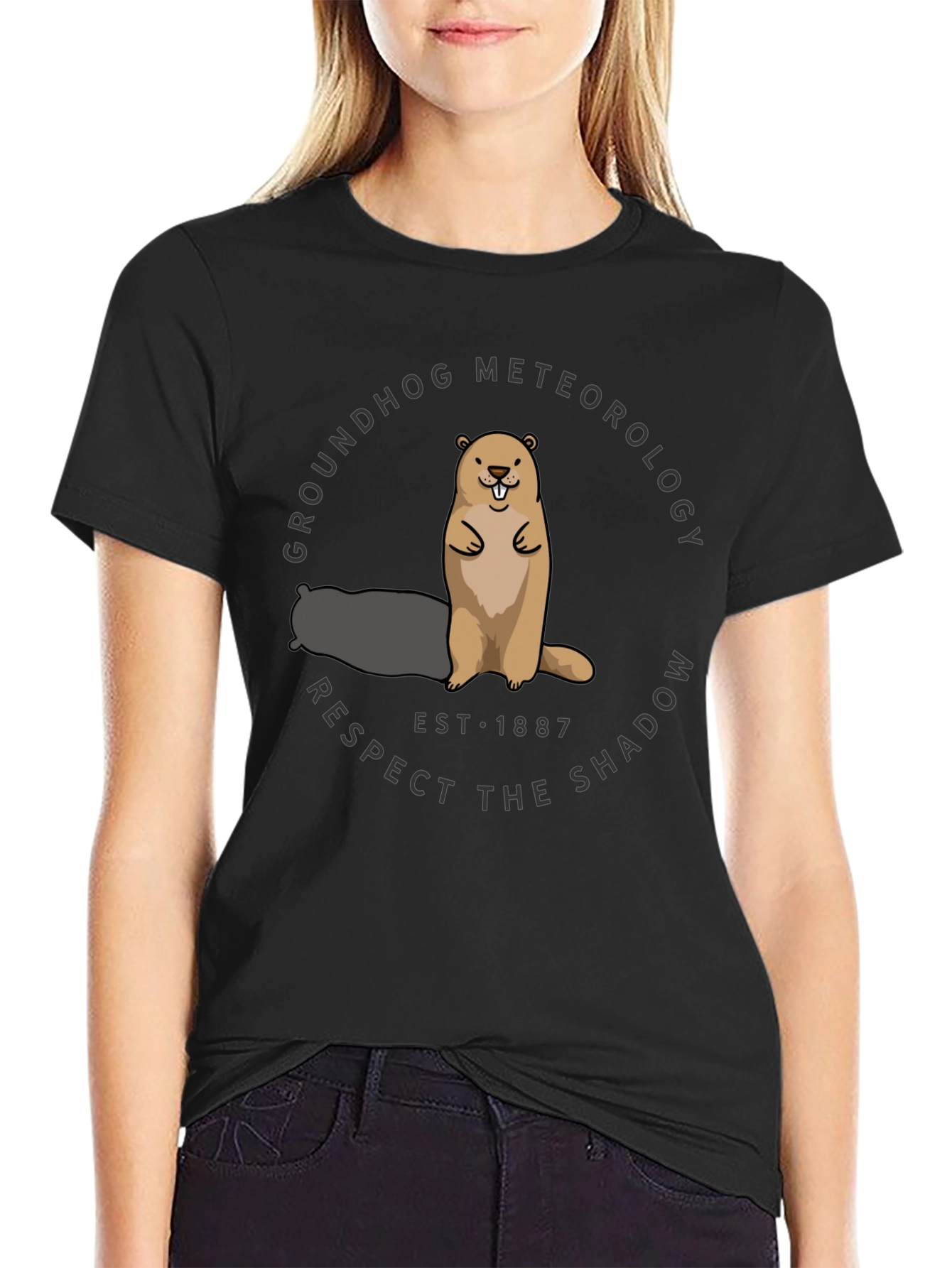 Groundhog Meteorology Respect the Shadow T-Shirt