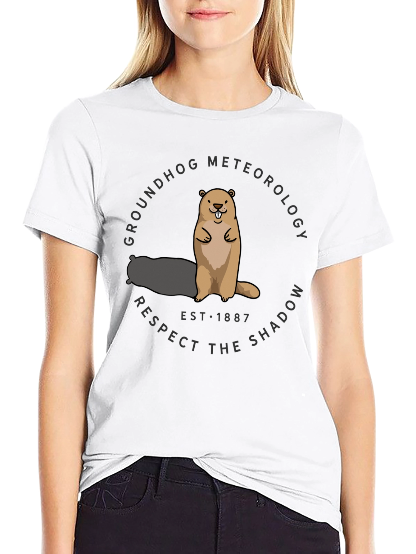 Groundhog Meteorology Respect the Shadow T-Shirt