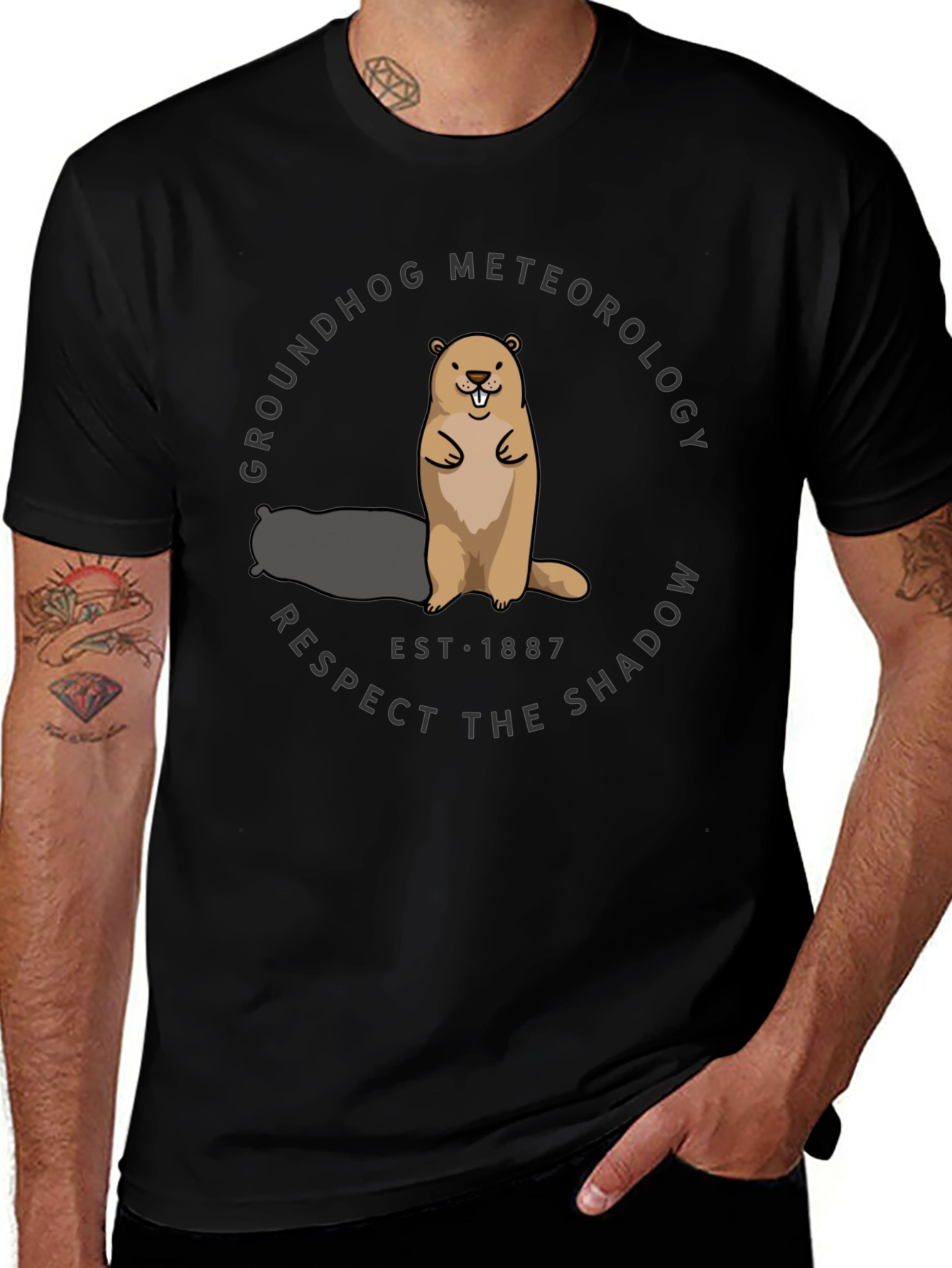 Groundhog Meteorology Respect the Shadow T-Shirt