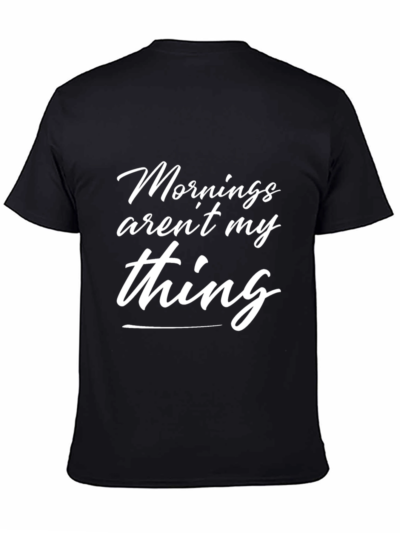 Mornings Not My Thing Graphic Tee - Black
