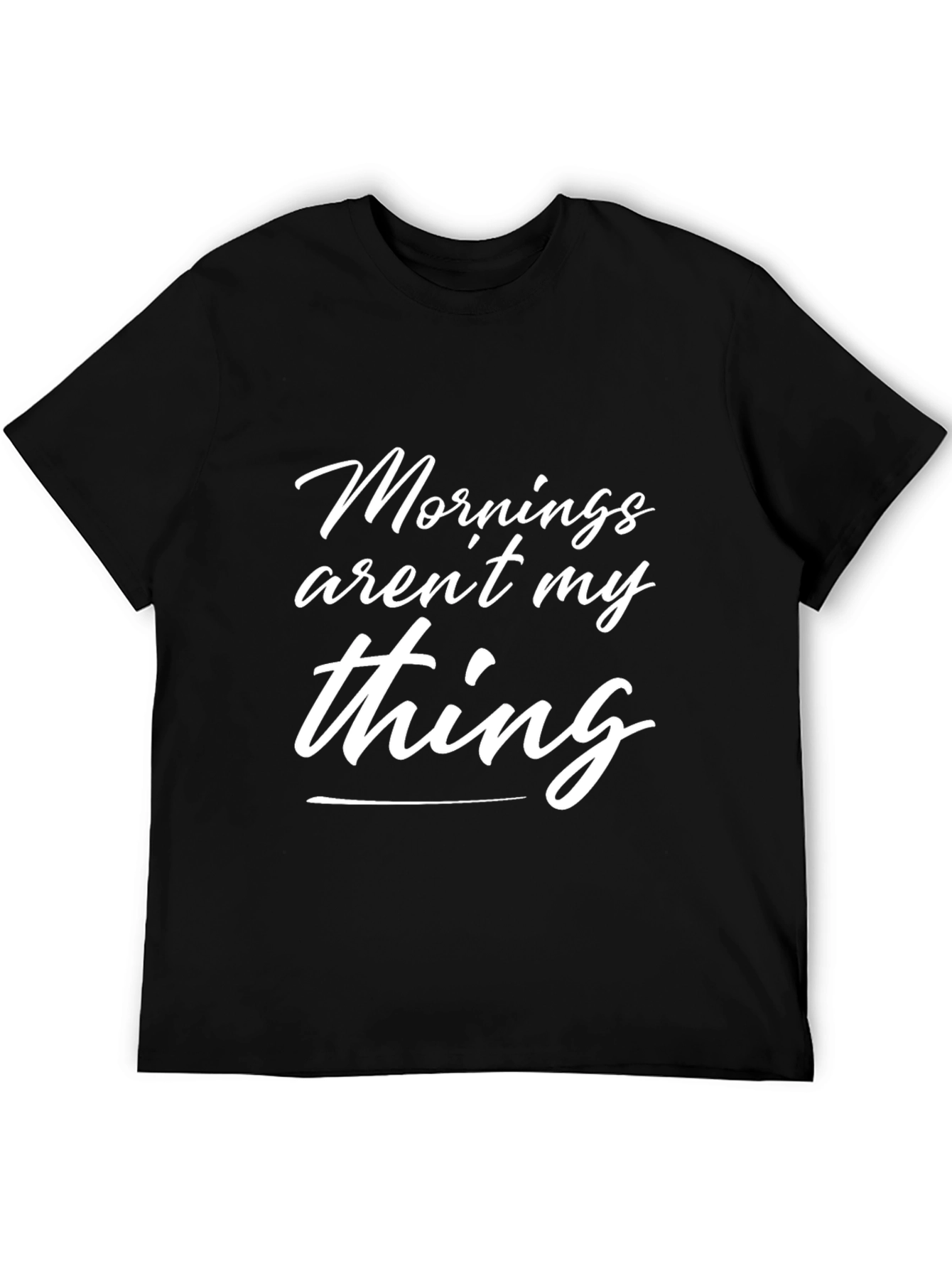 Mornings Not My Thing Graphic Tee - Black