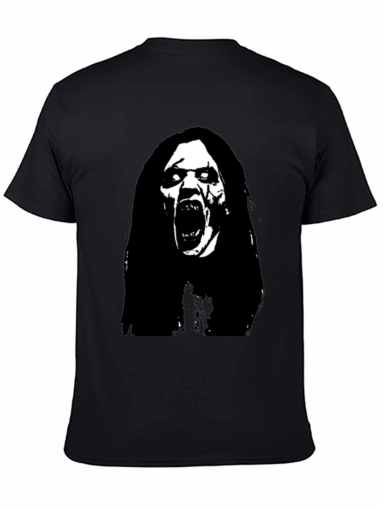 Horror Scream Graphic Black T-Shirt