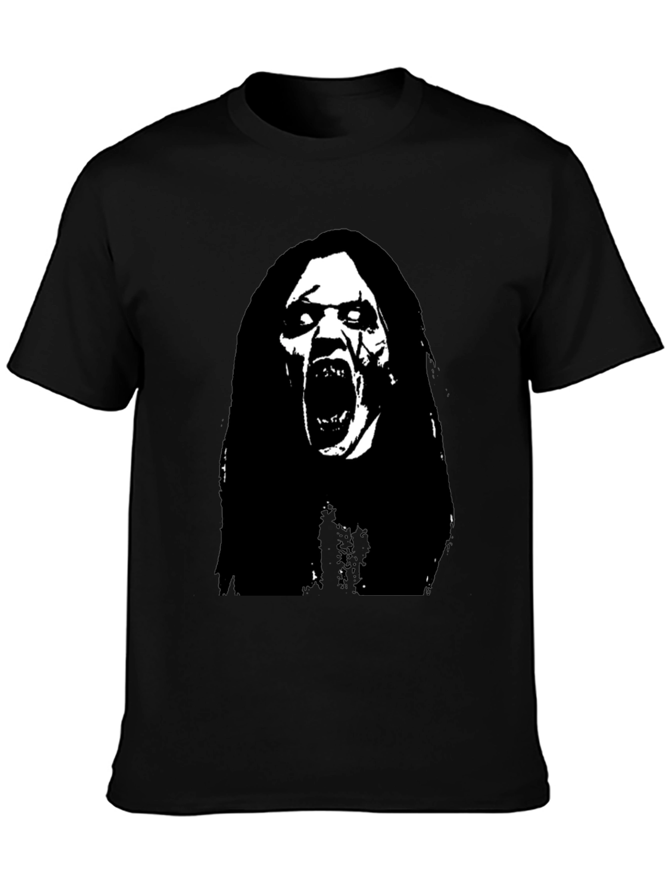 Horror Scream Graphic Black T-Shirt