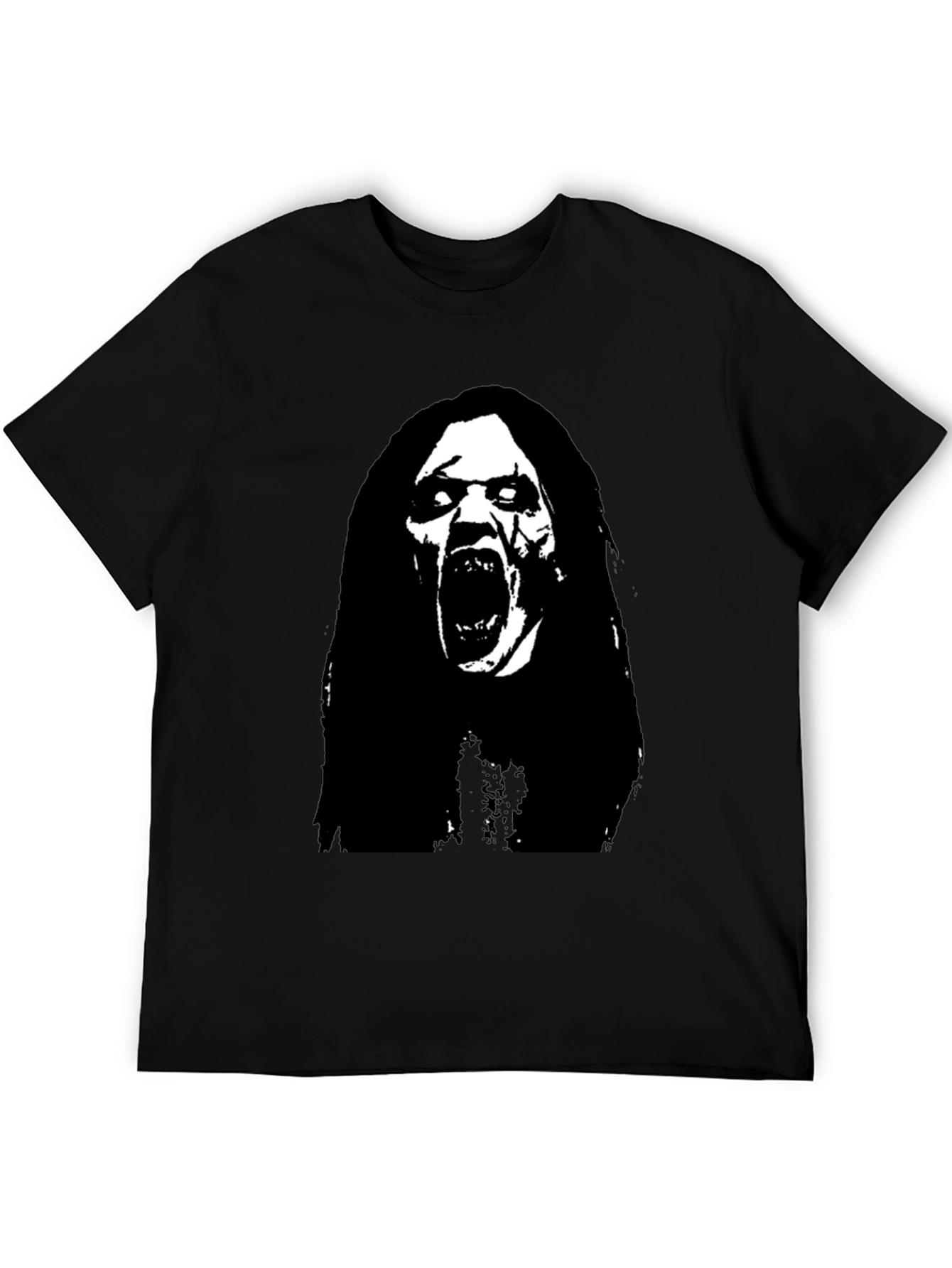 Horror Scream Graphic Black T-Shirt