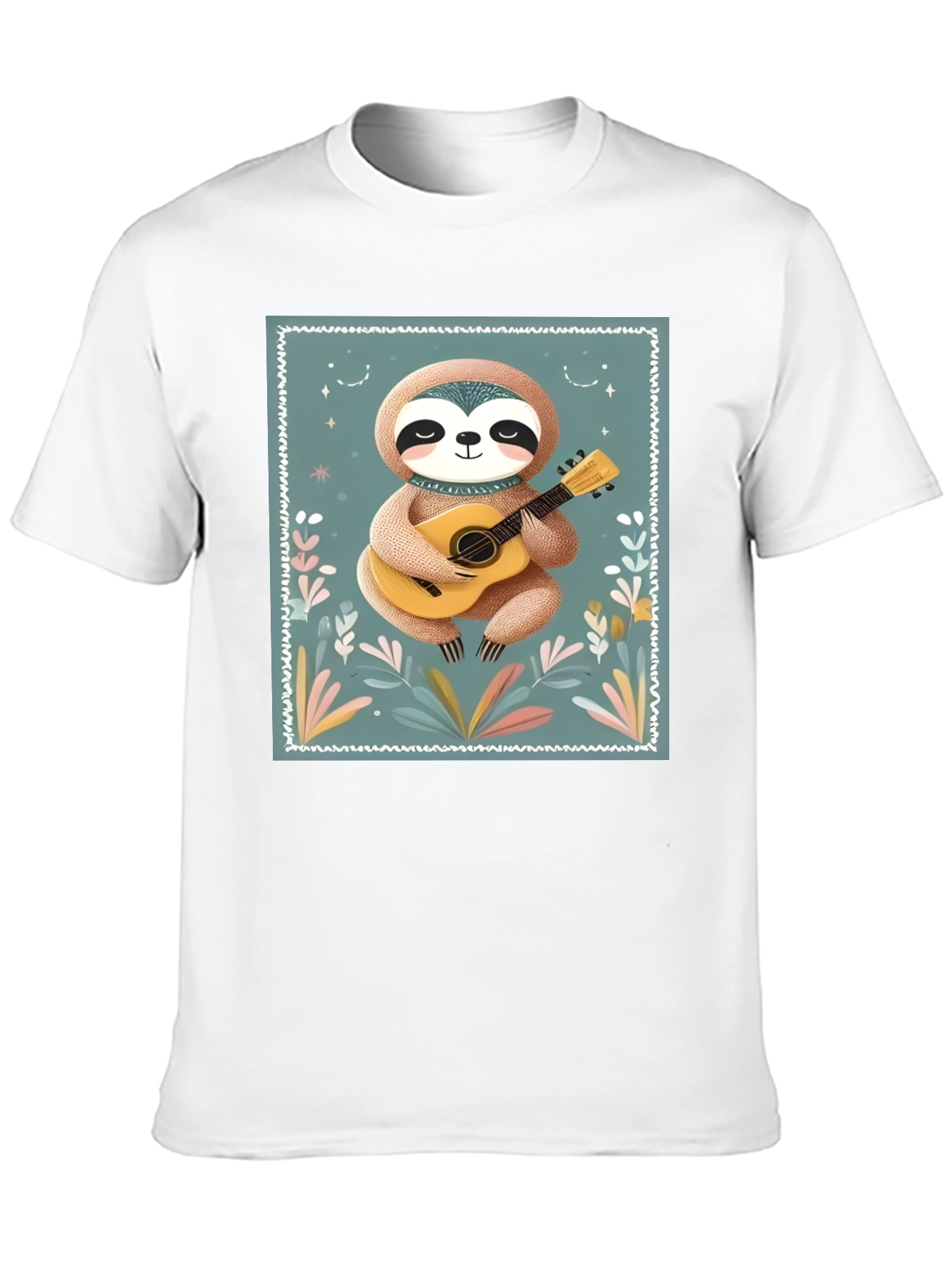 Sloth Guitarist Graphic Tee - Black