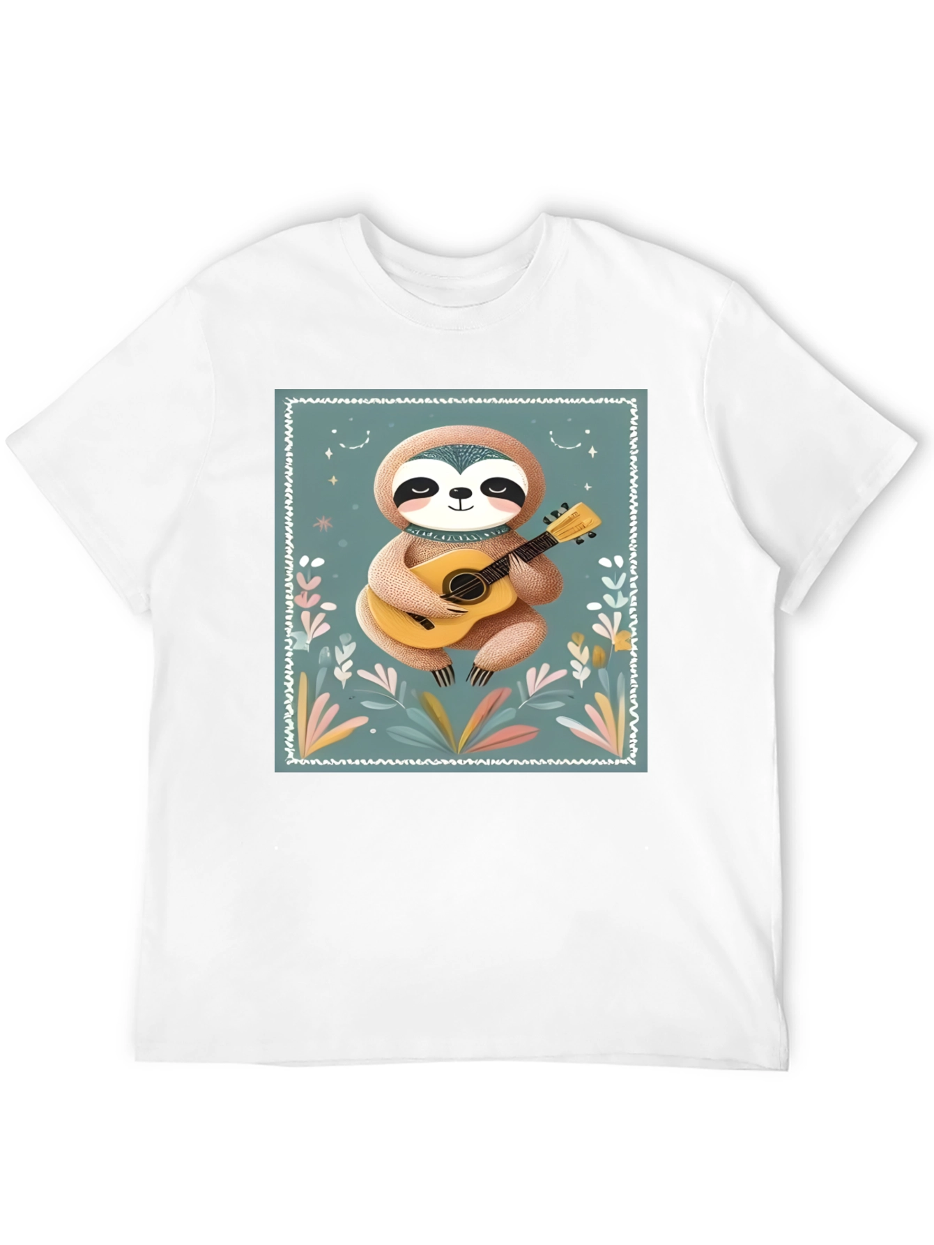 Sloth Guitarist Graphic Tee - Black