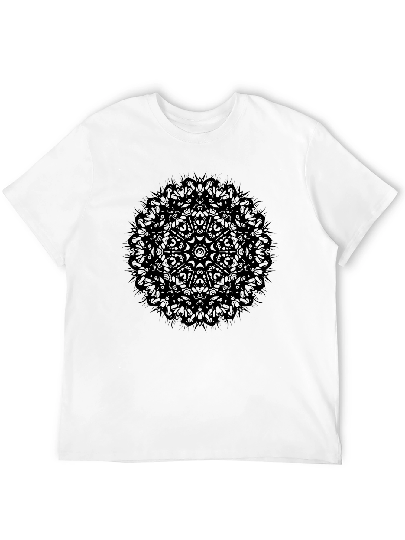 Black Mandala Print Graphic Tee