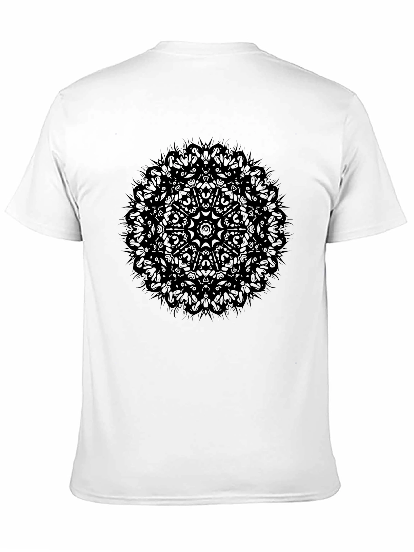 Black Mandala Print Graphic Tee