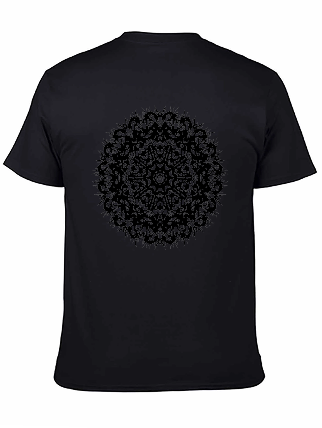 Black Mandala Print Graphic Tee