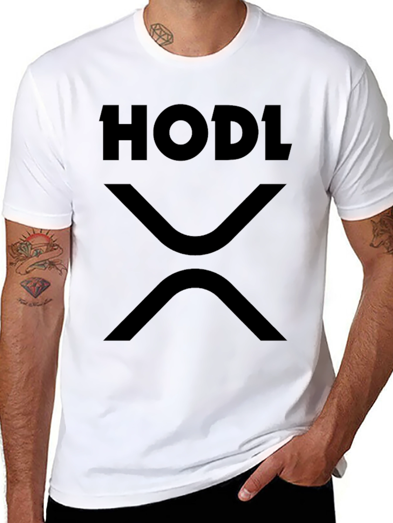 HODL XRP Black T-Shirt Crypto Investor Apparel