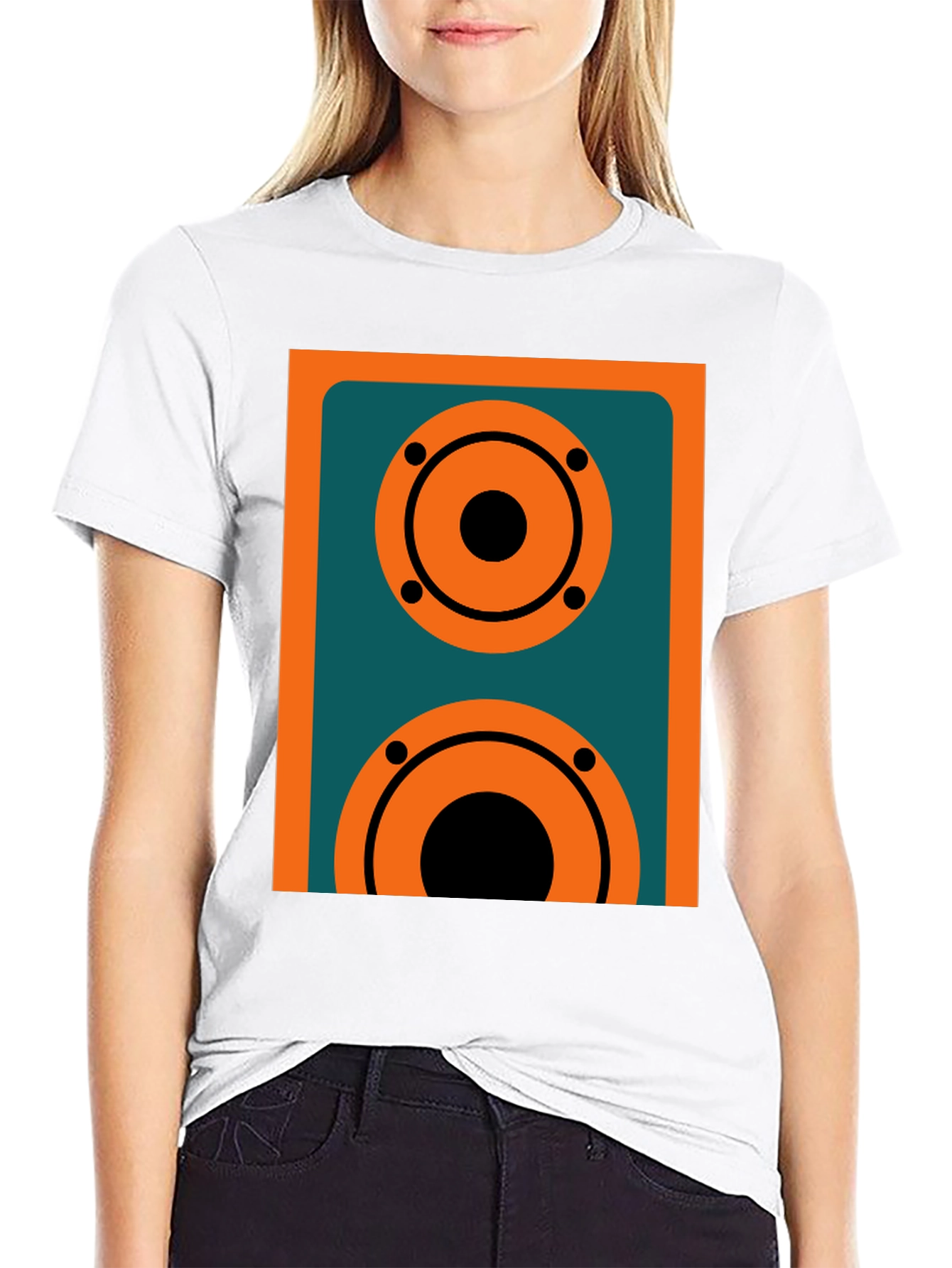 Retro Speaker Graphic Tee - Black