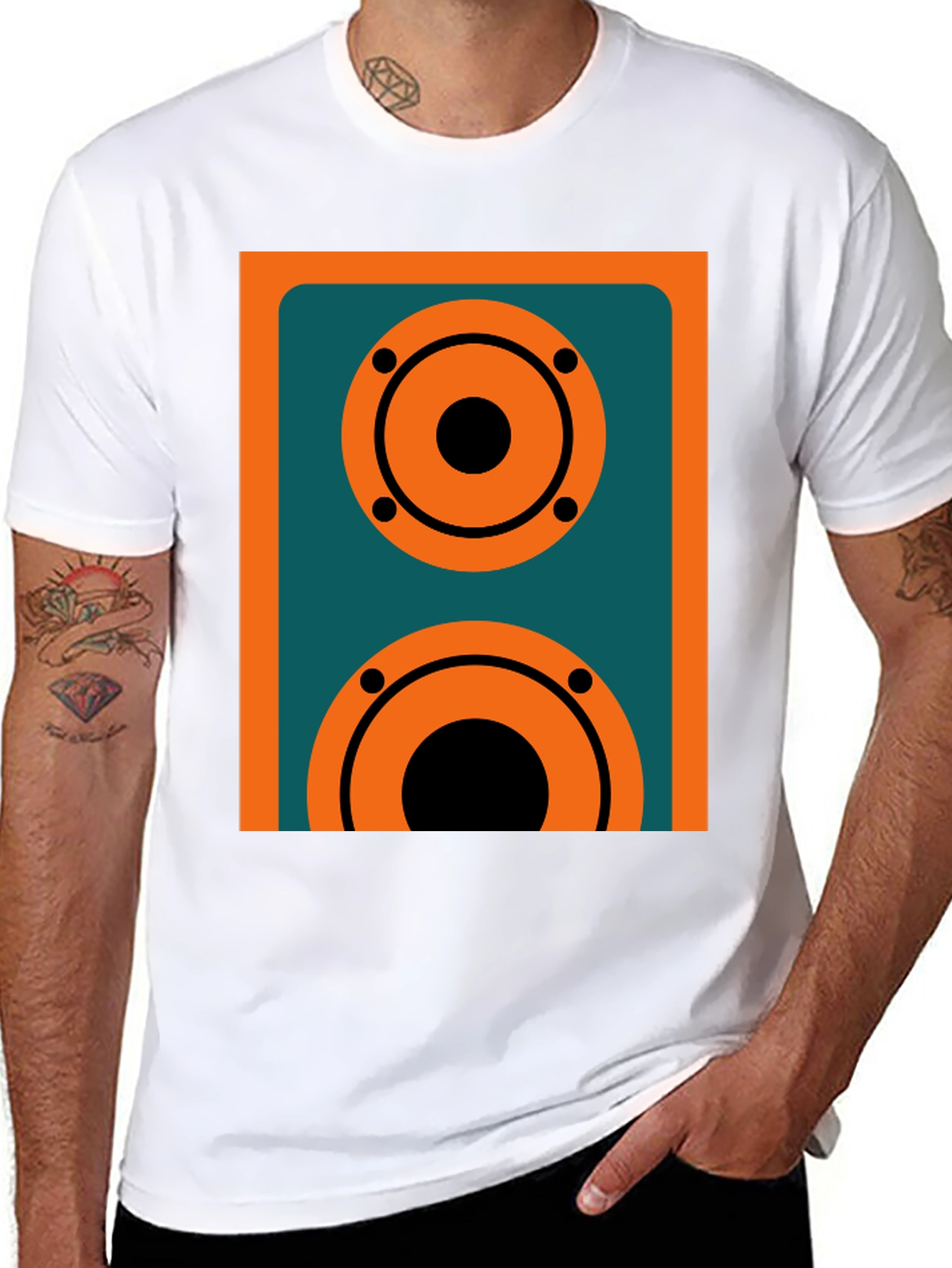 Retro Speaker Graphic Tee - Black