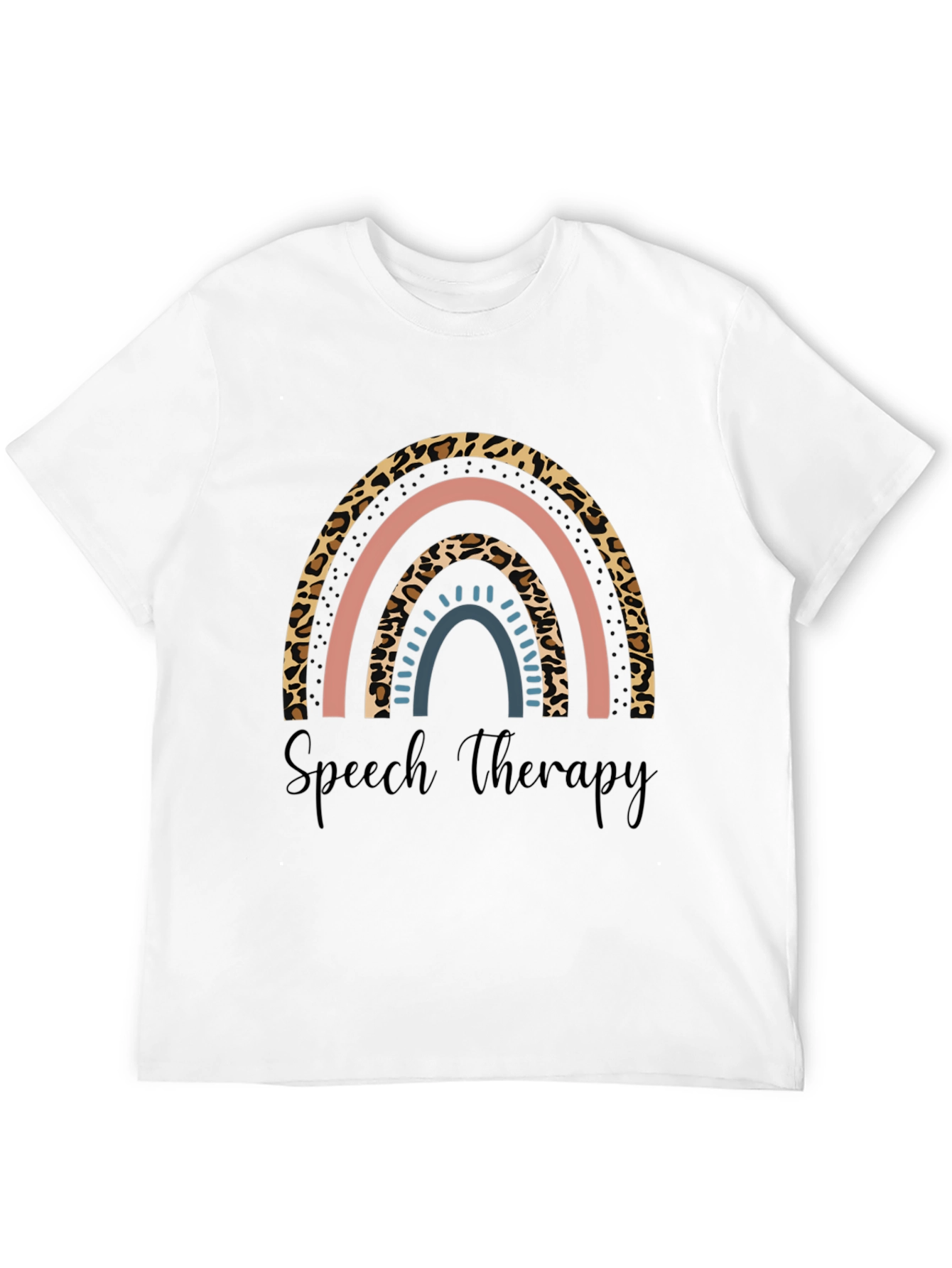 Speech Therapy Rainbow Print T-Shirt