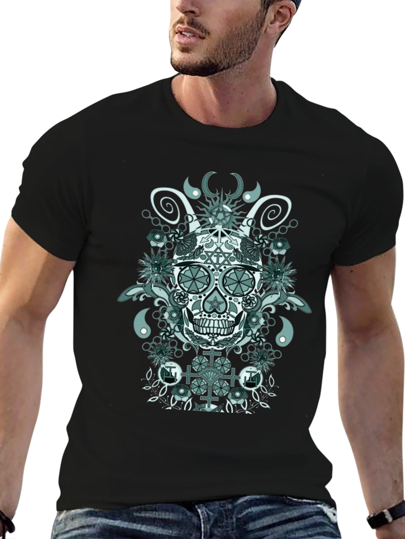 Skull Art Tee - Unique Gothic Design