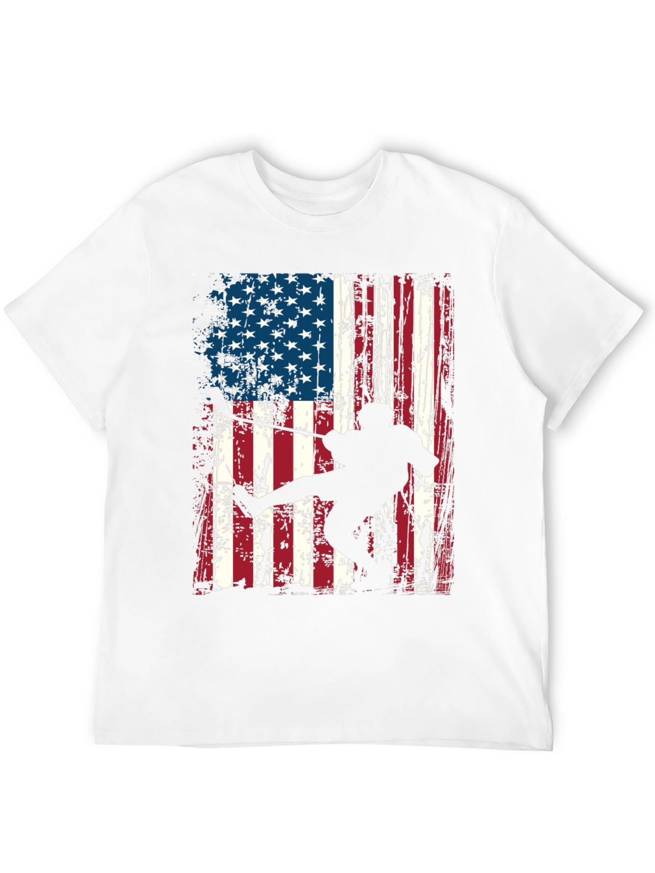 American Flag Karate Graphic T-Shirt