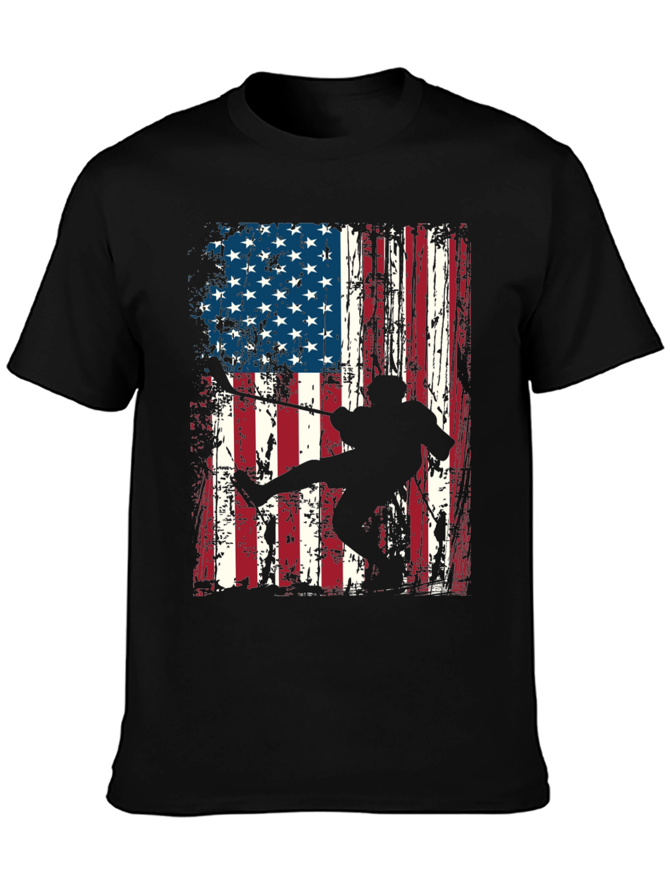 American Flag Karate Graphic T-Shirt