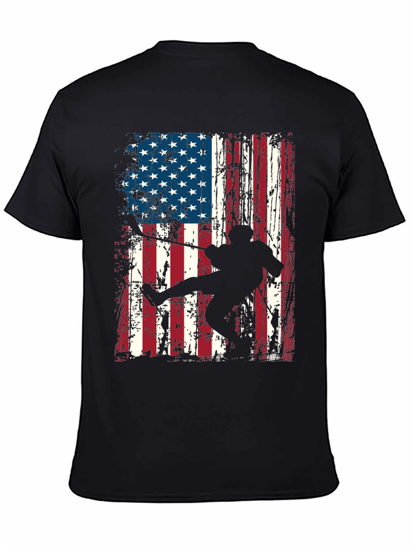 American Flag Karate Graphic T-Shirt