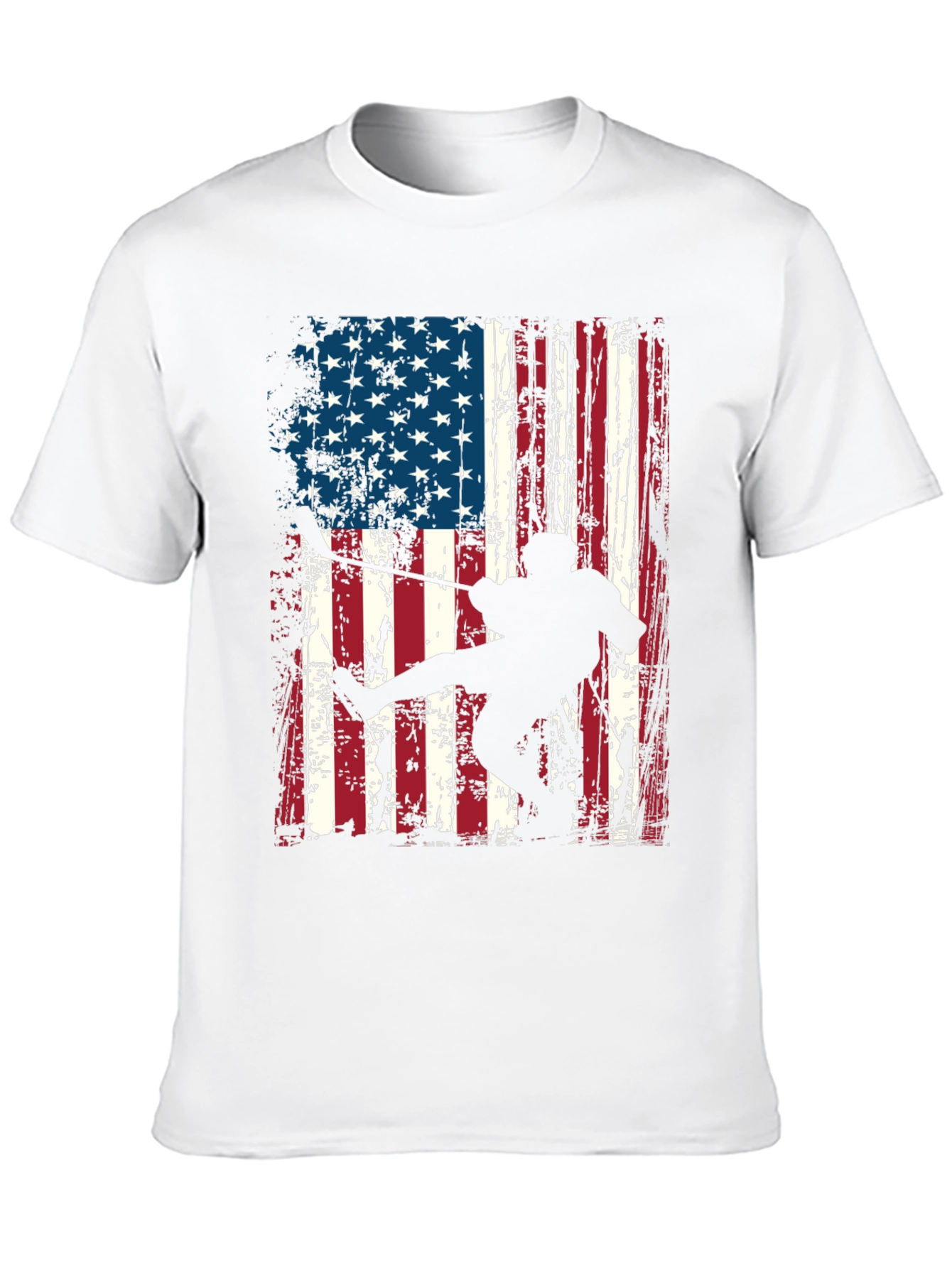 American Flag Karate Graphic T-Shirt