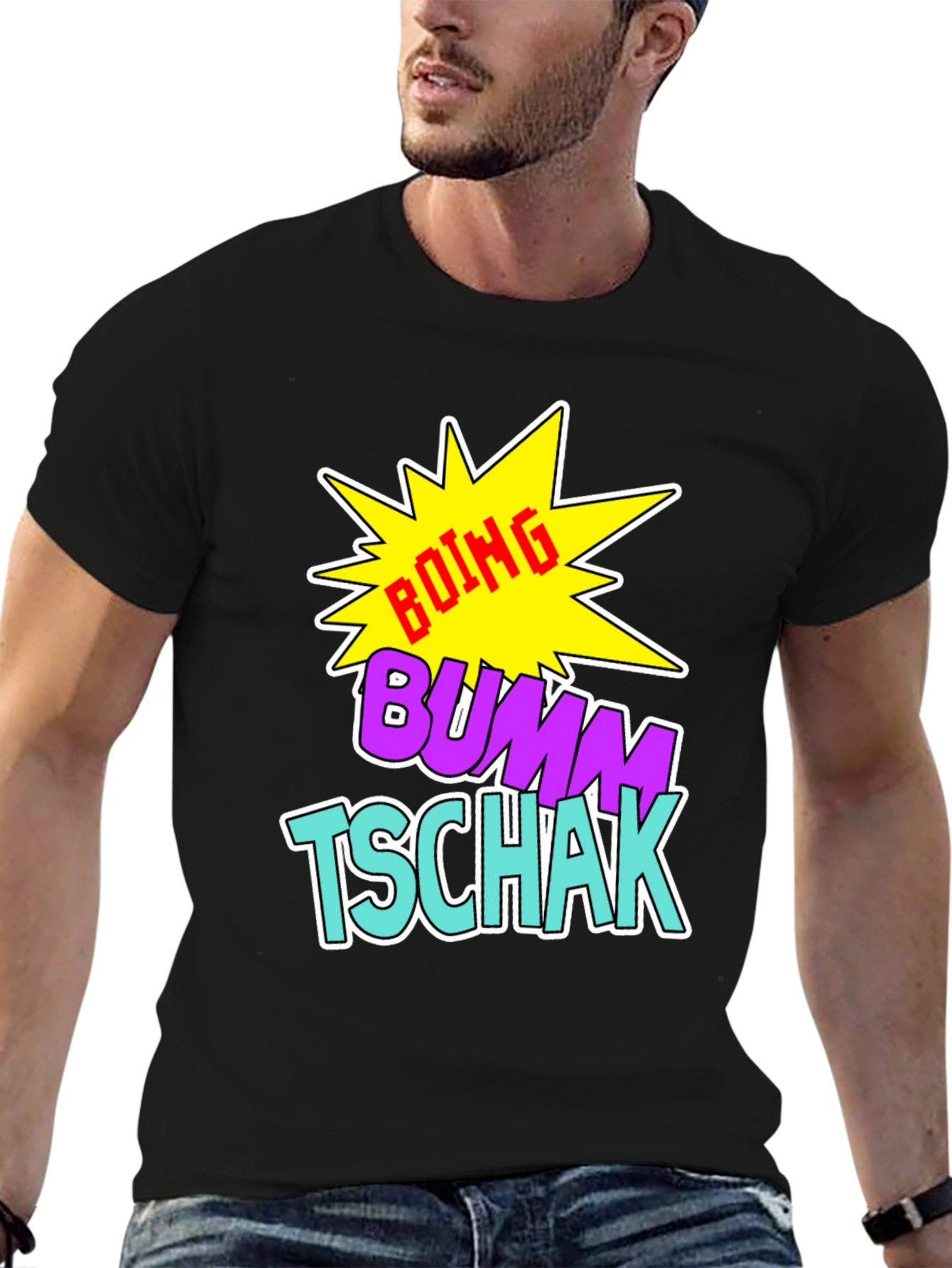 Boing Bumm Tschak Black Graphic Tee