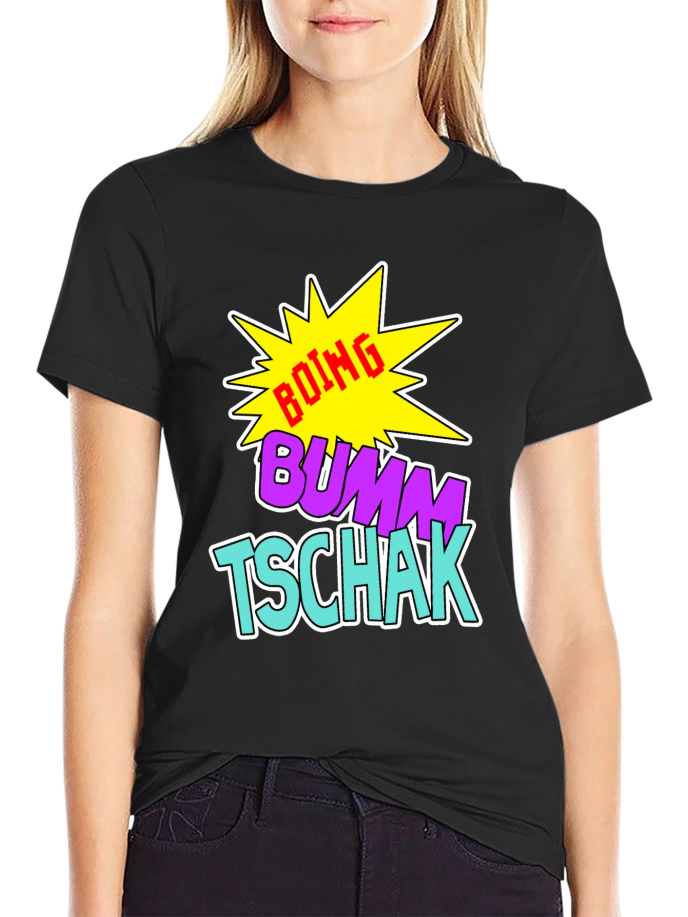 Boing Bumm Tschak Black Graphic Tee