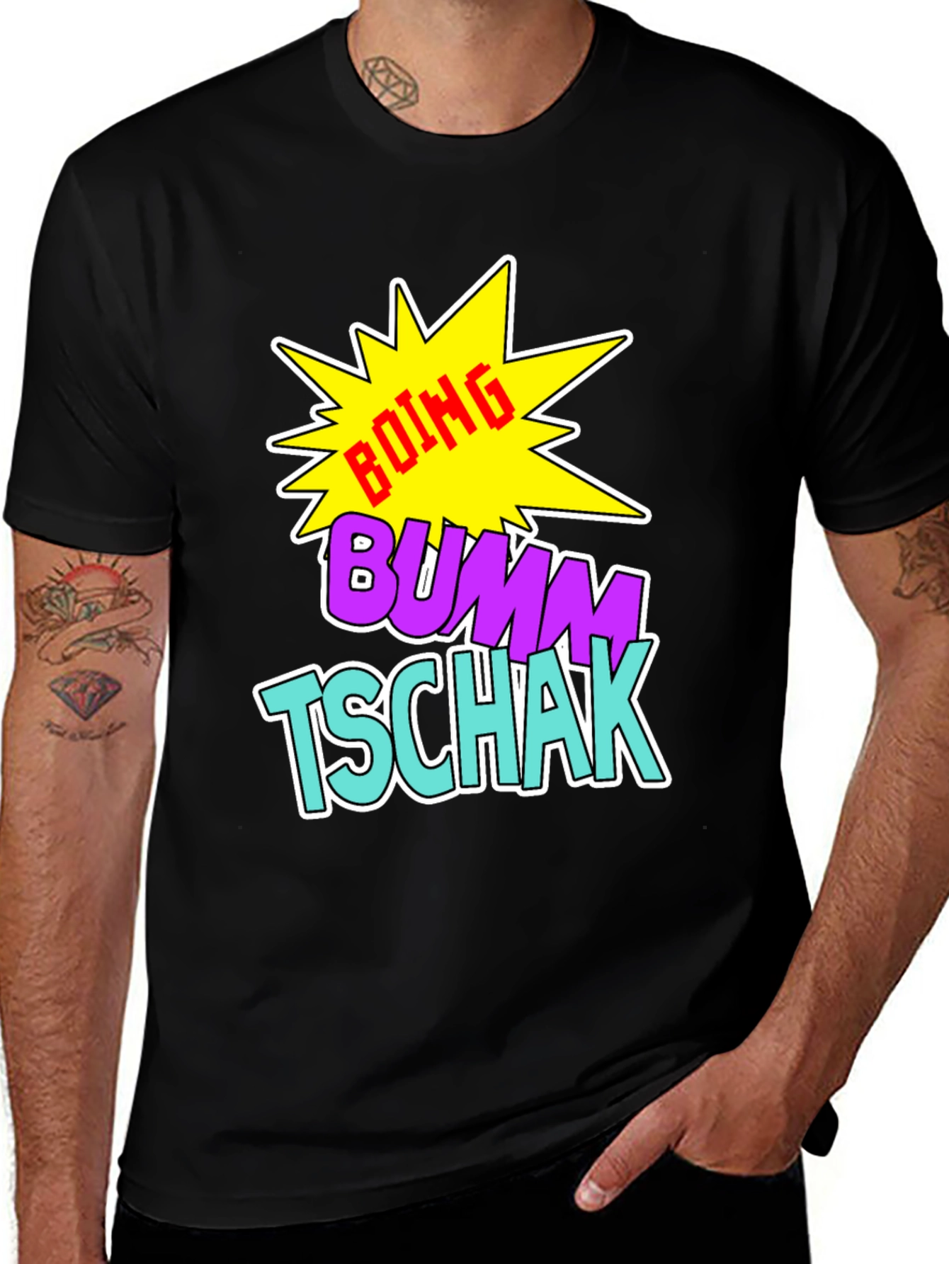 Boing Bumm Tschak Black Graphic Tee