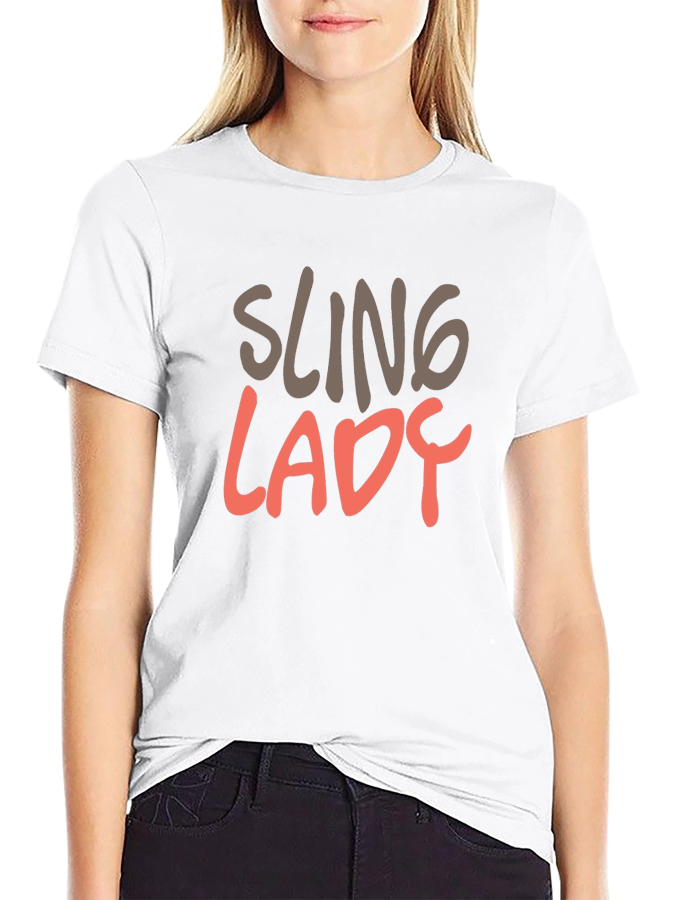 Sling Lady Graphic Tee - Black