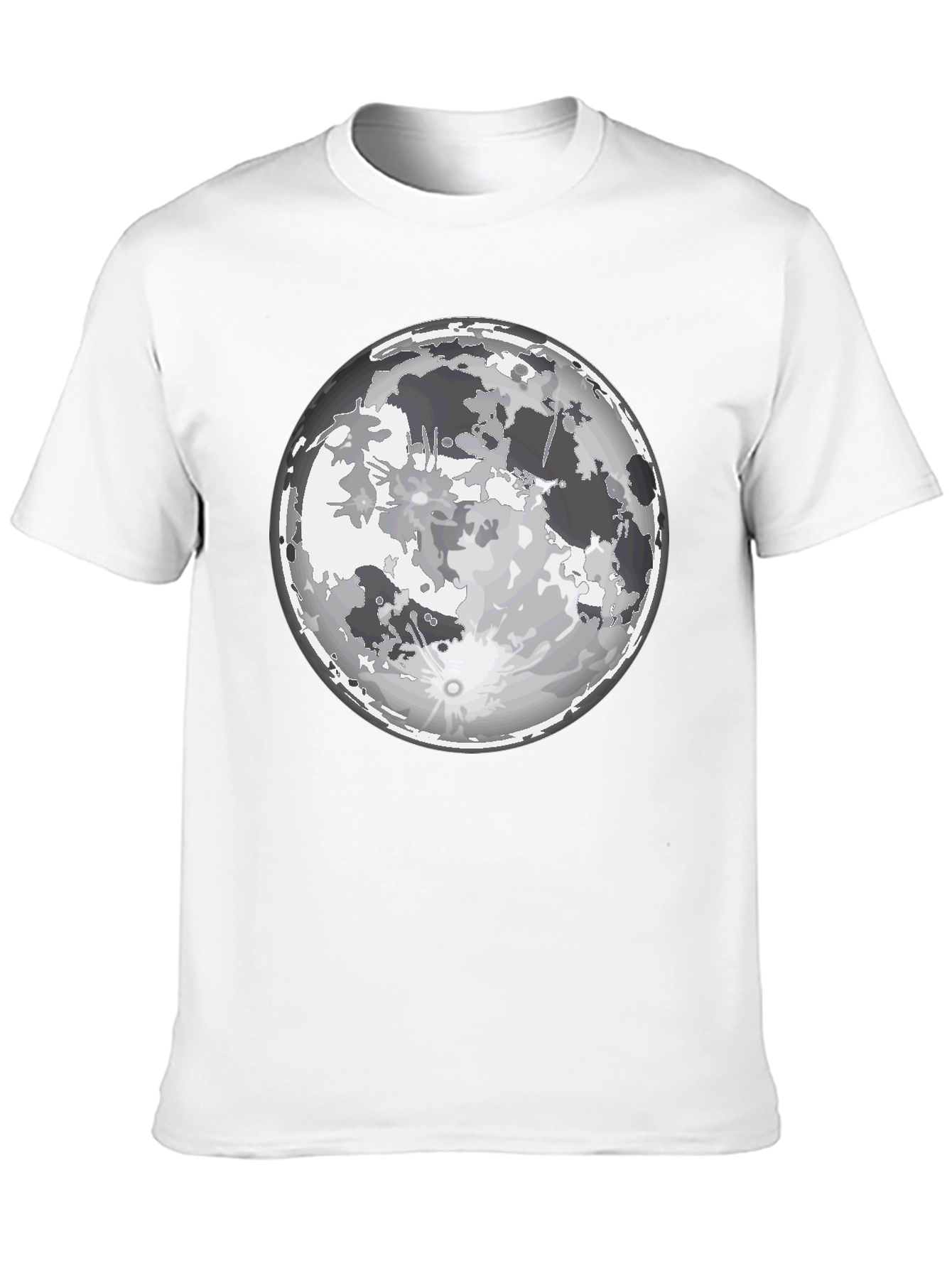 Lunar Graphic Tee - Full Moon Print Black T-Shirt