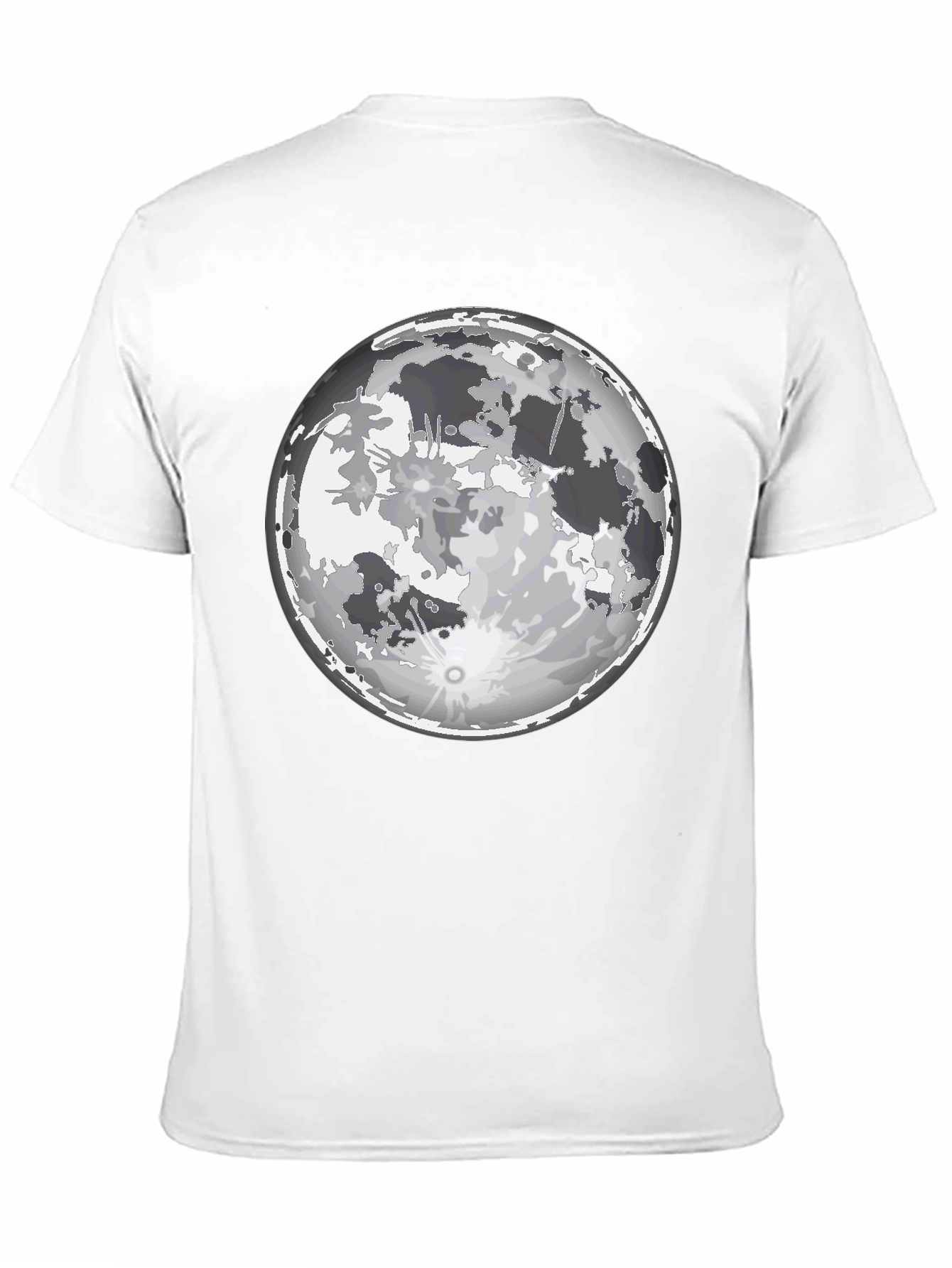 Lunar Graphic Tee - Full Moon Print Black T-Shirt
