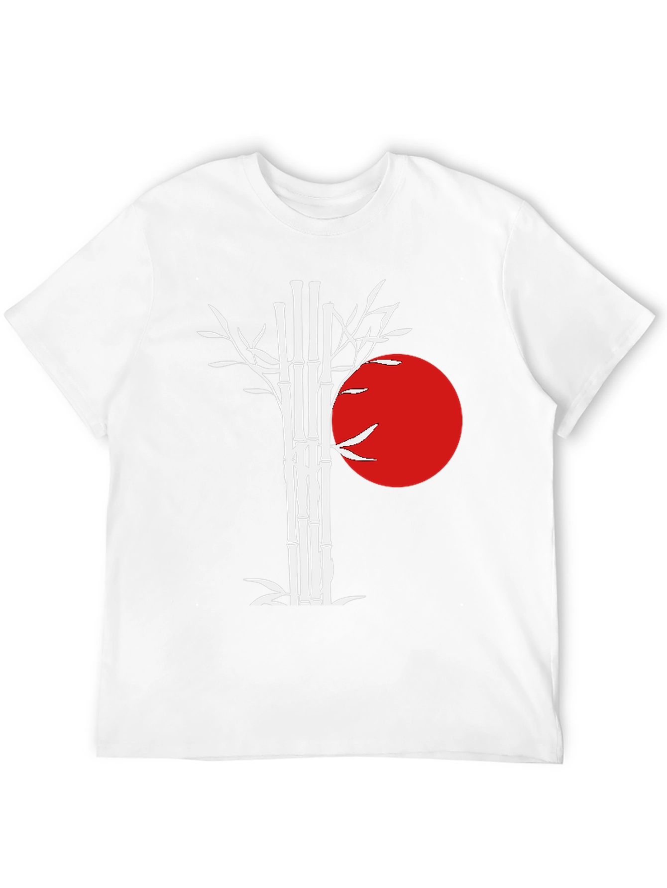 Bamboo & Rising Sun Graphic Tee - Black