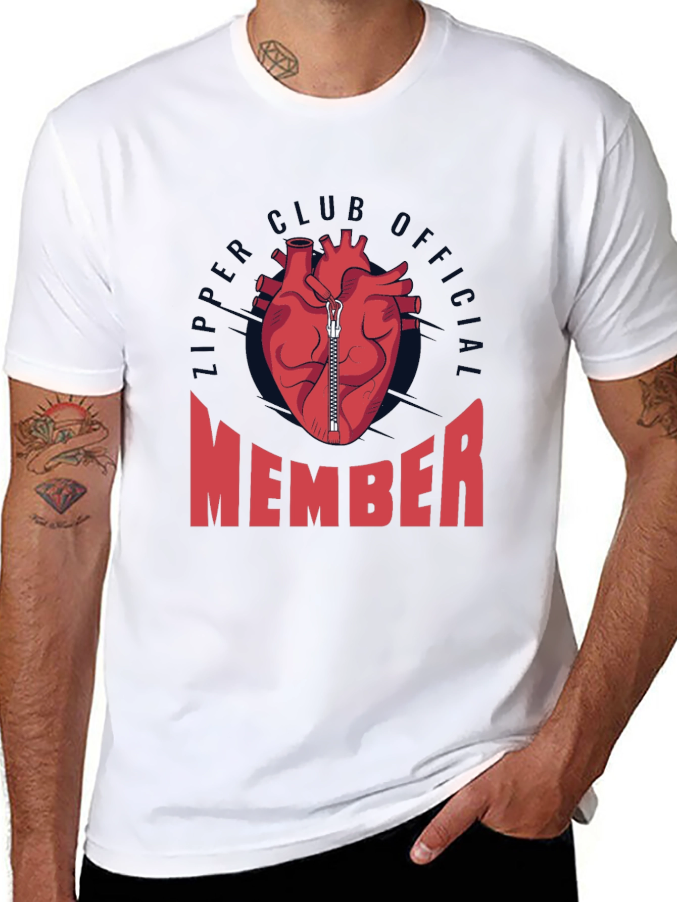 Zipper Club Member Novelty Graphic T-Shirt