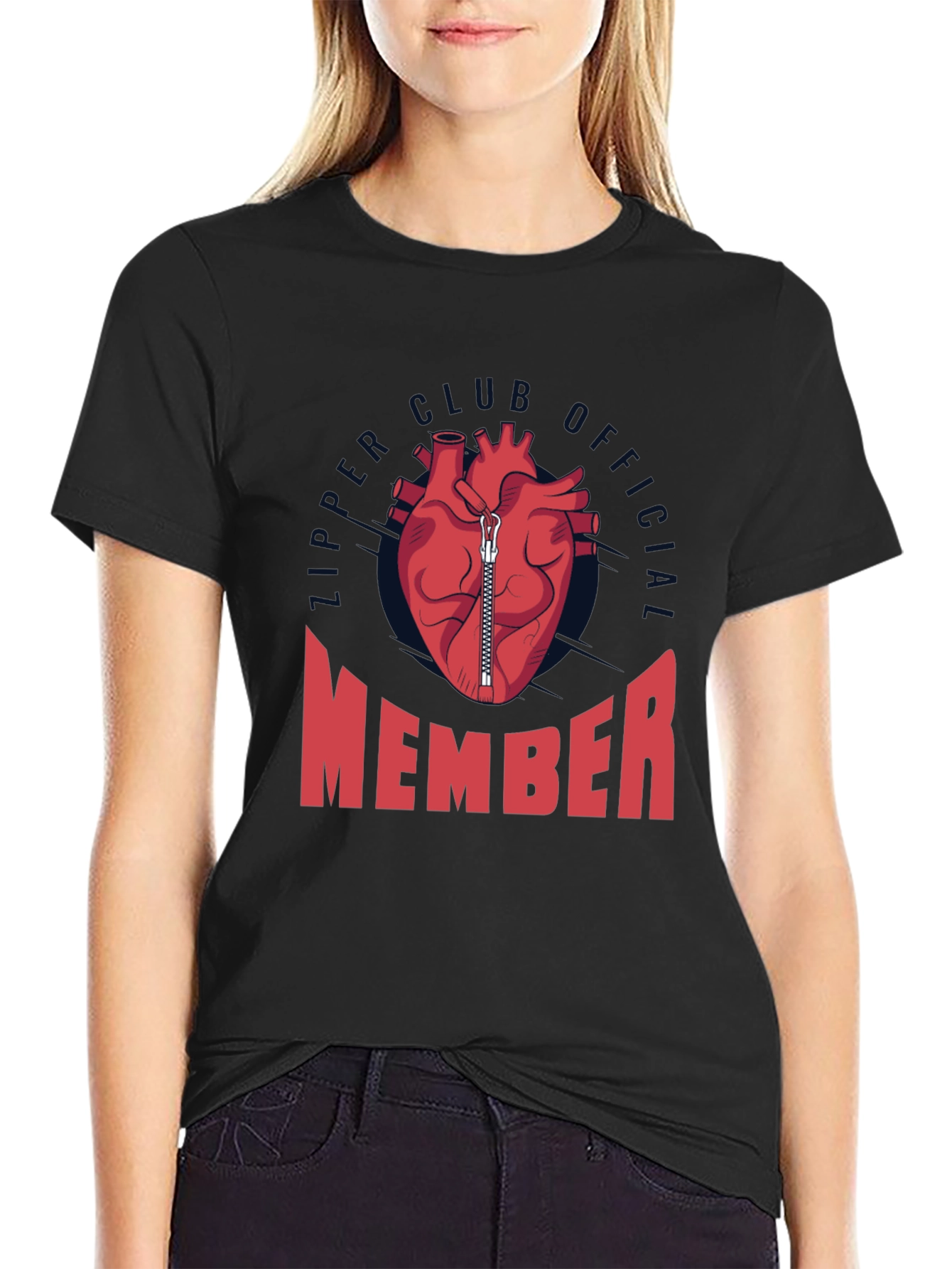 Zipper Club Member Novelty Graphic T-Shirt