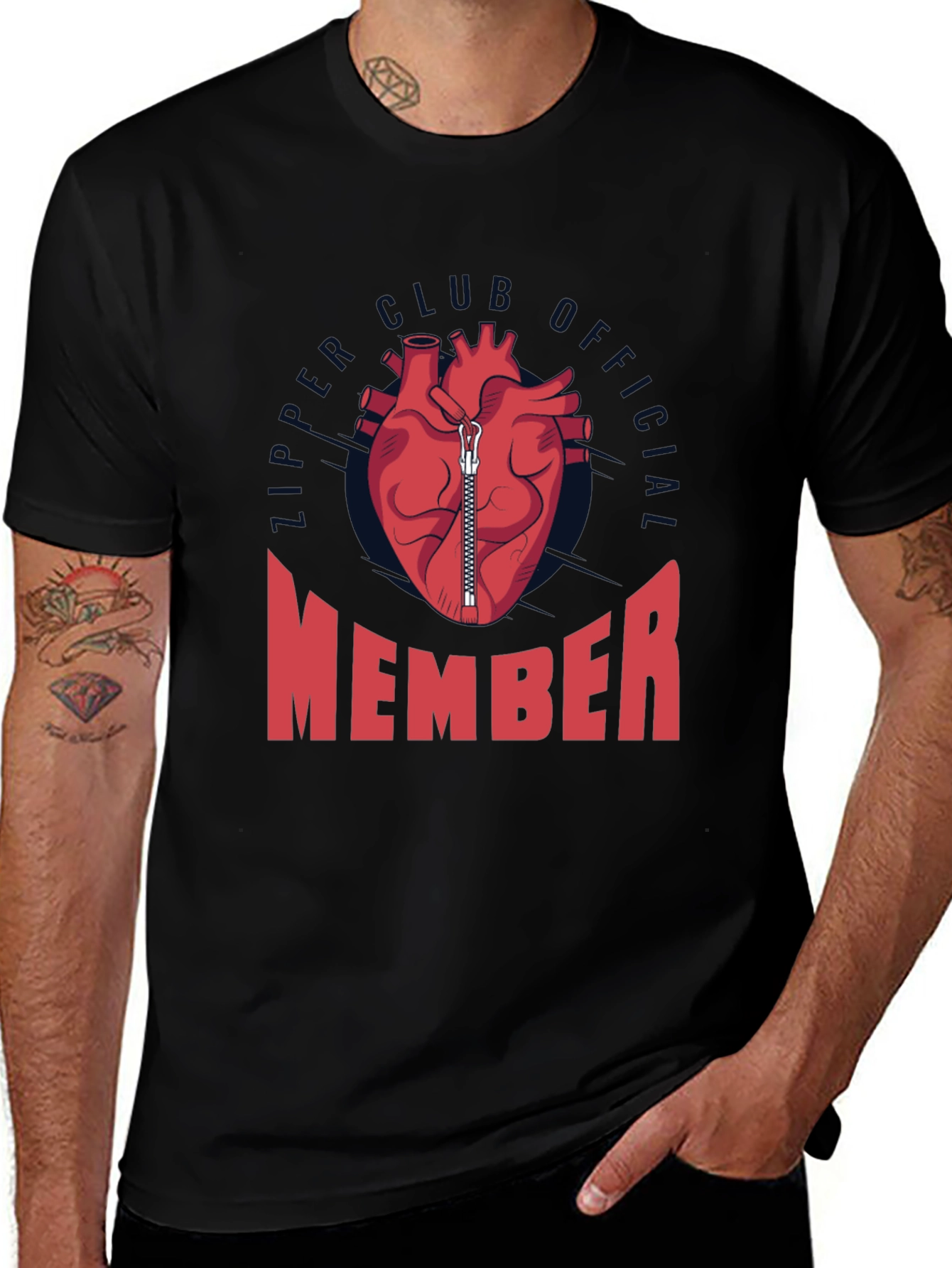 Zipper Club Member Novelty Graphic T-Shirt