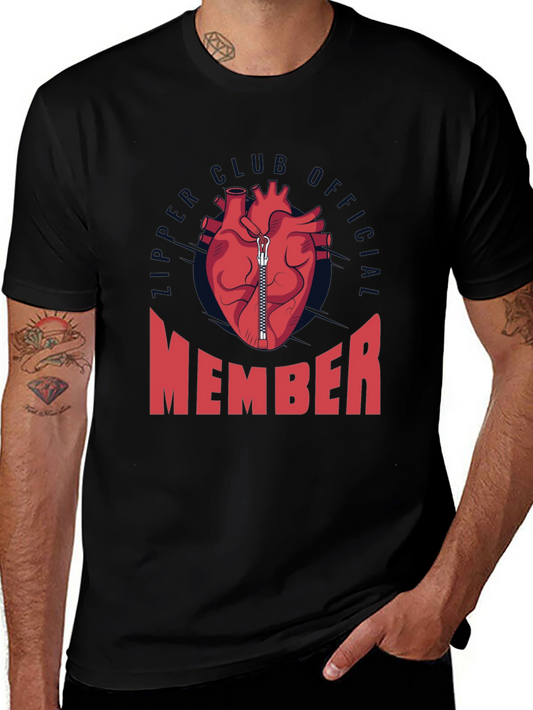 Zipper Club Member Novelty Graphic T-Shirt
