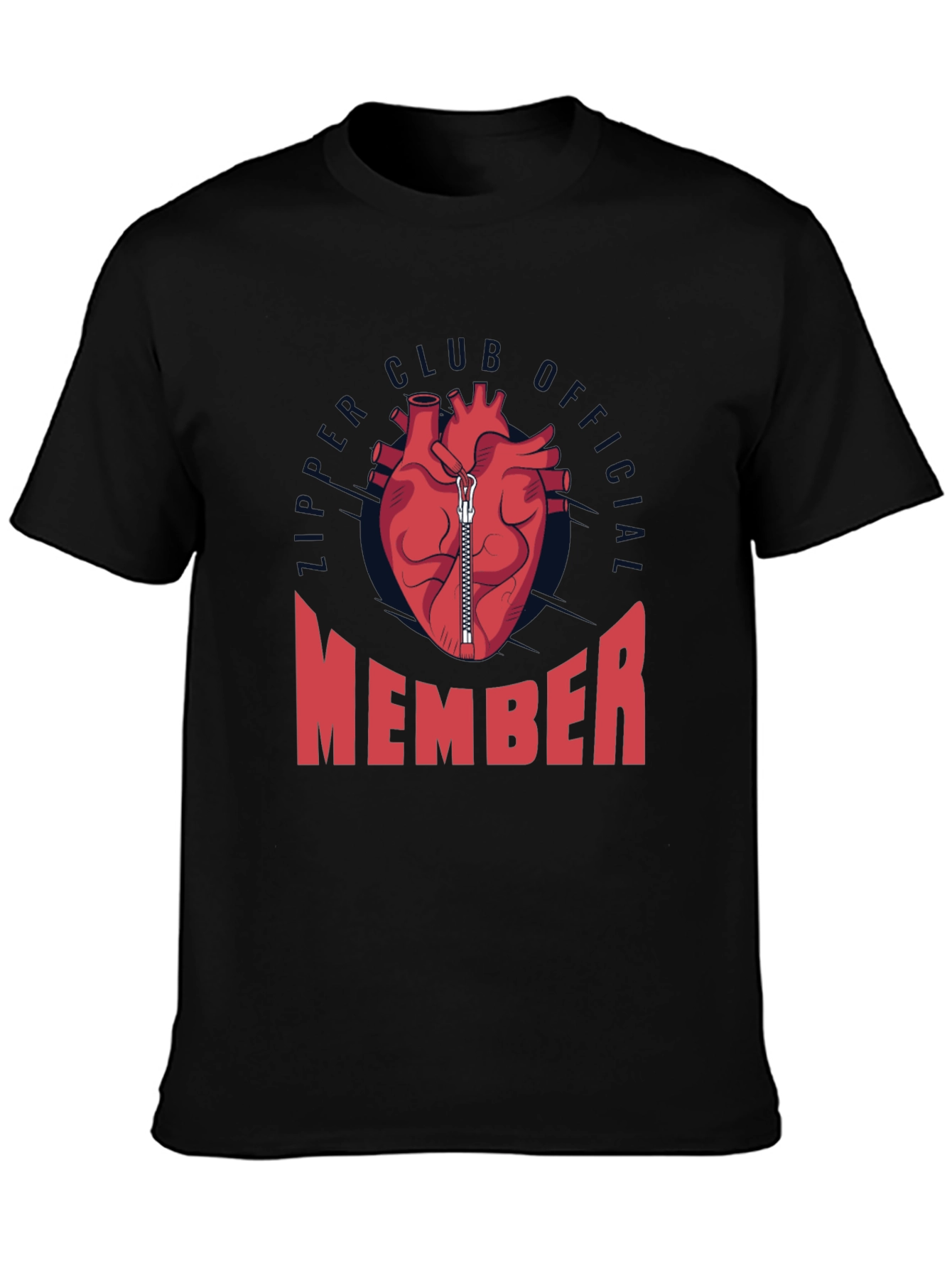 Zipper Club Member Novelty Graphic T-Shirt