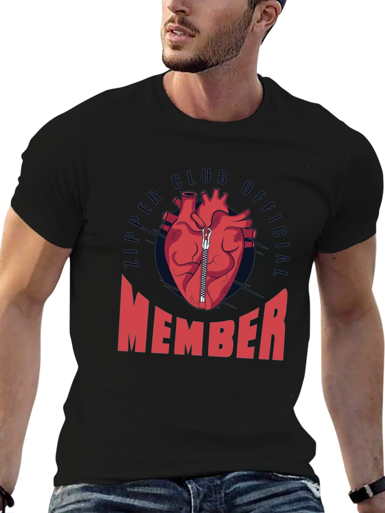 Zipper Club Member Novelty Graphic T-Shirt