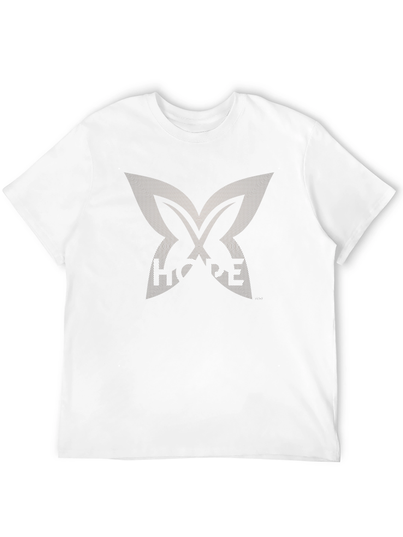 Mens Black T-Shirt with Butterfly Logo Design