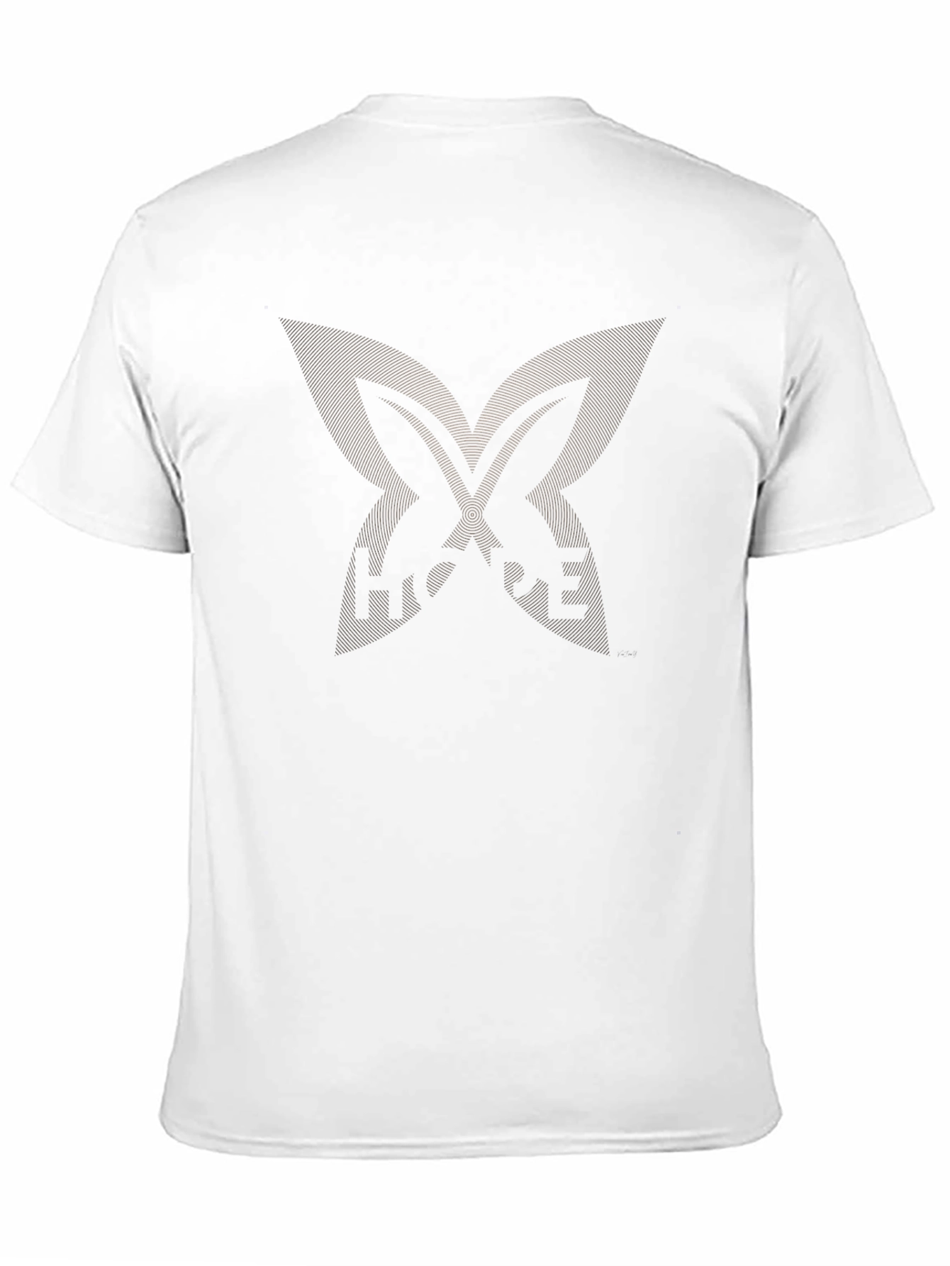 Mens Black T-Shirt with Butterfly Logo Design