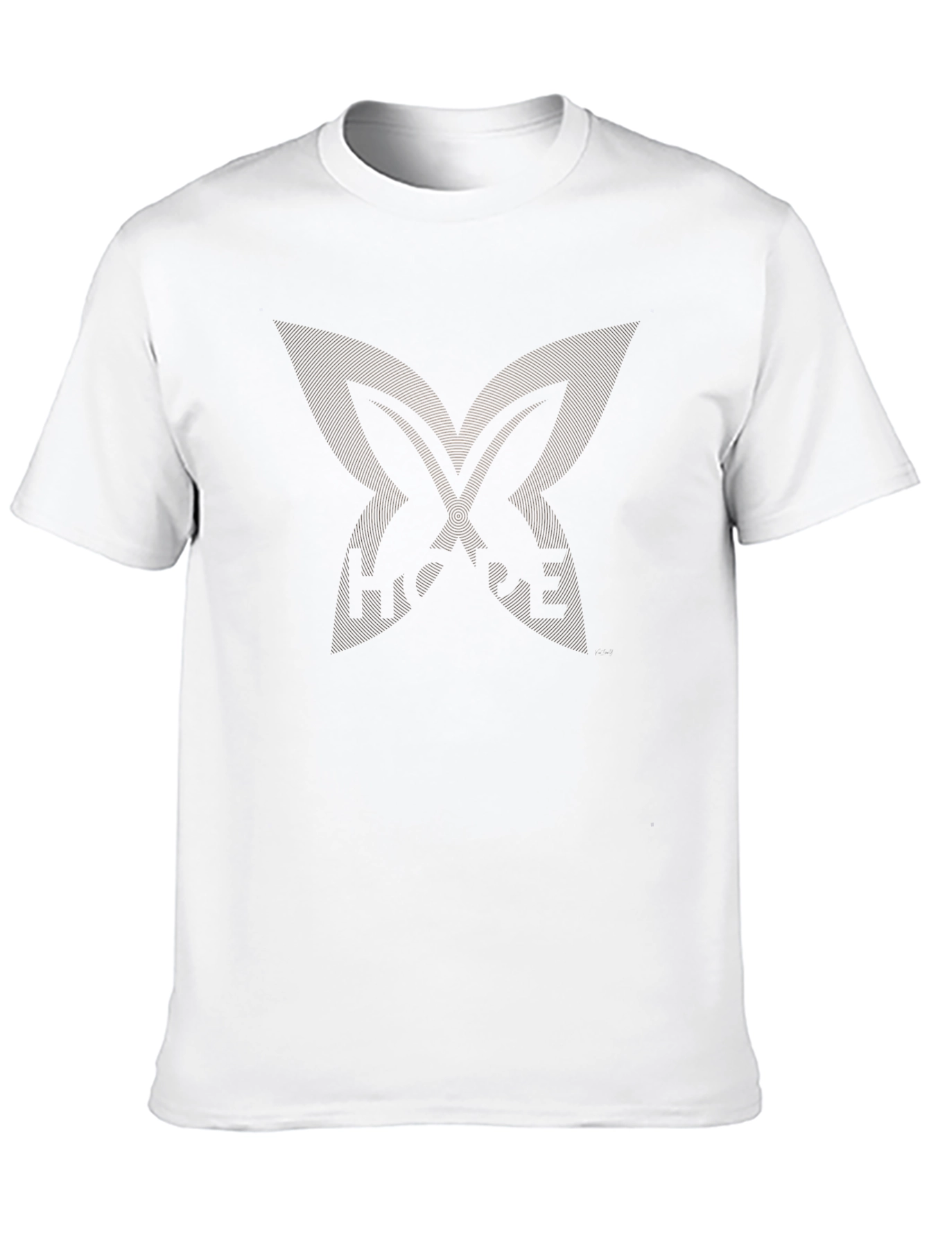 Mens Black T-Shirt with Butterfly Logo Design