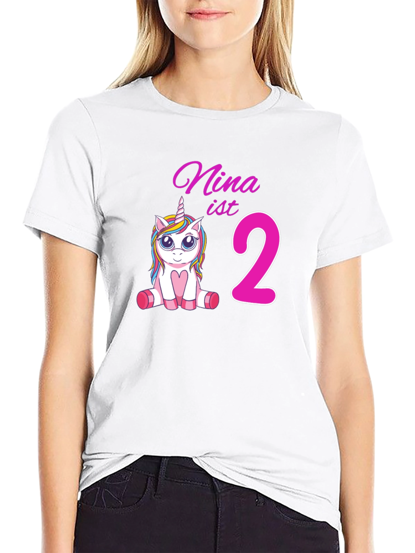 Nina is 2 Unicorn Birthday T-Shirt