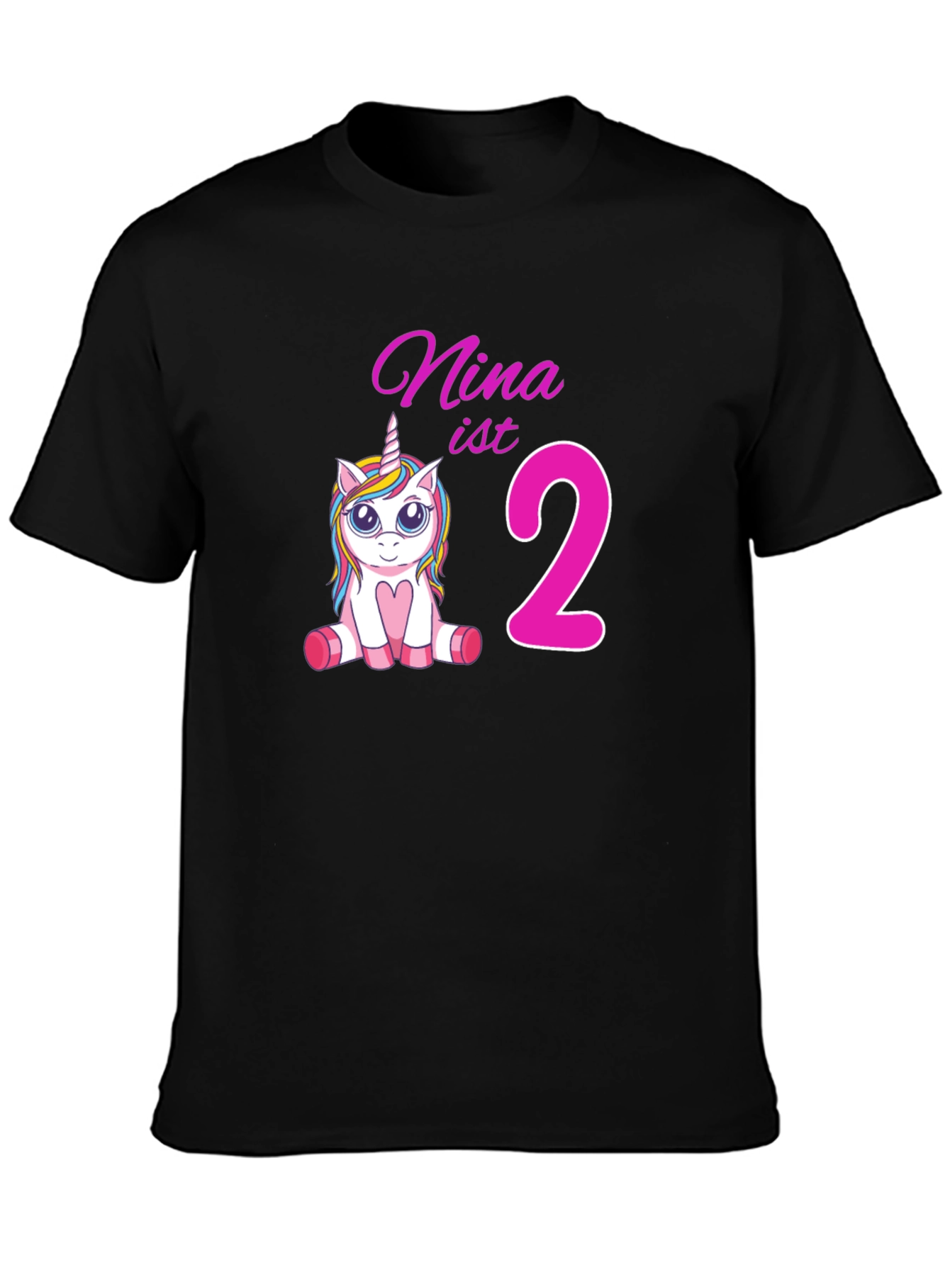 Nina is 2 Unicorn Birthday T-Shirt