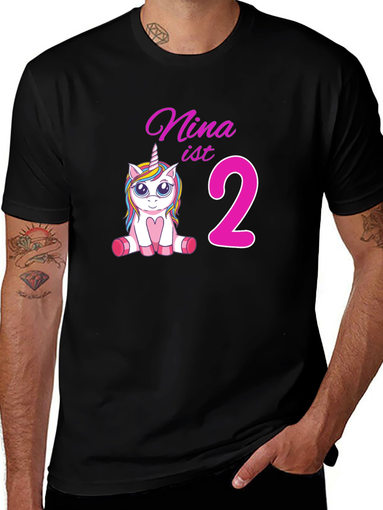 Nina is 2 Unicorn Birthday T-Shirt