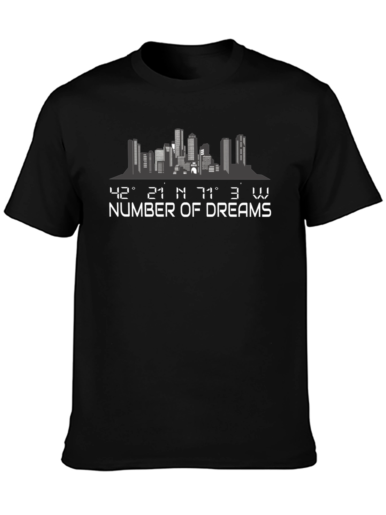Cityscape Number of Dreams Black T-Shirt
