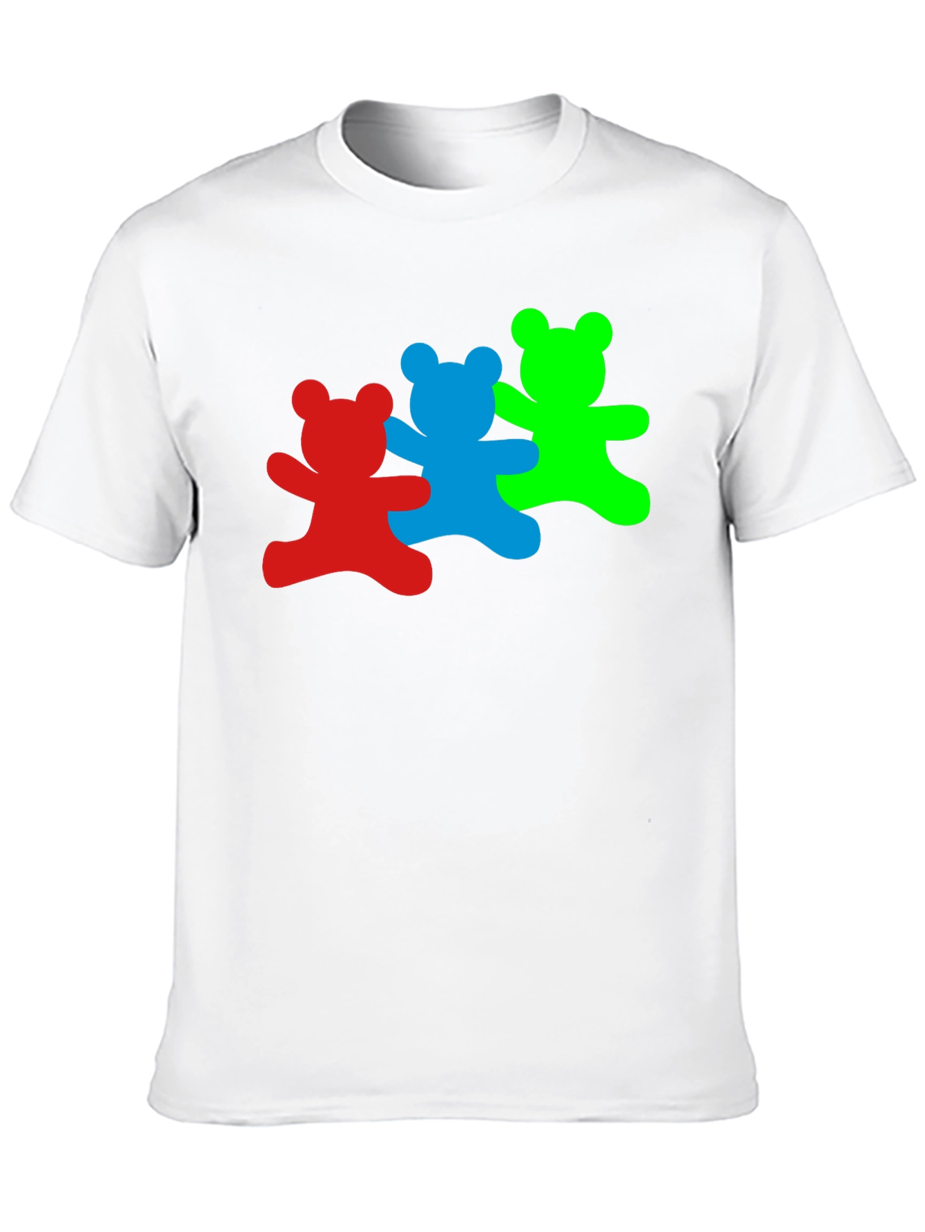 Dancing Bears Graphic Tee - Black Cotton T-Shirt