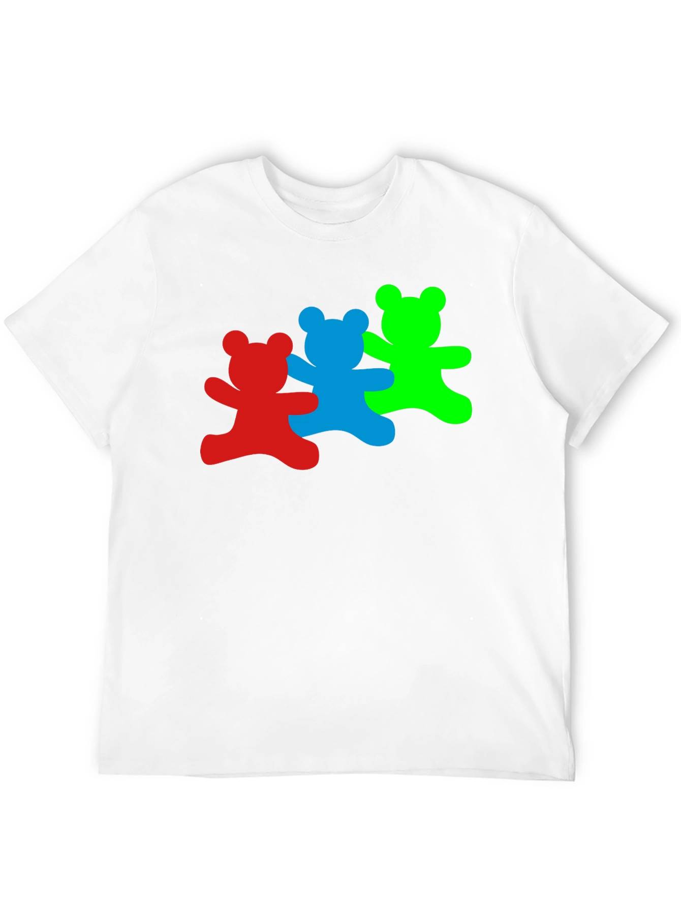 Dancing Bears Graphic Tee - Black Cotton T-Shirt