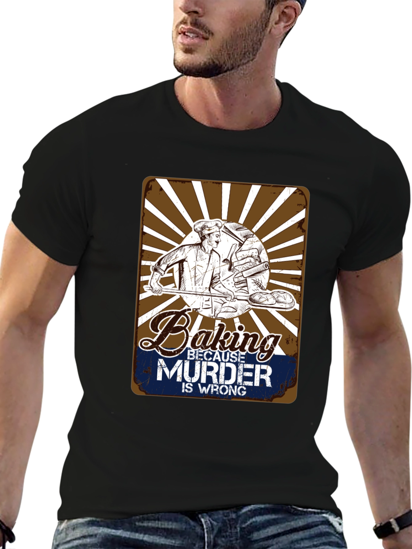Baking Because Murder Is Wrong Graphic T-Shirt